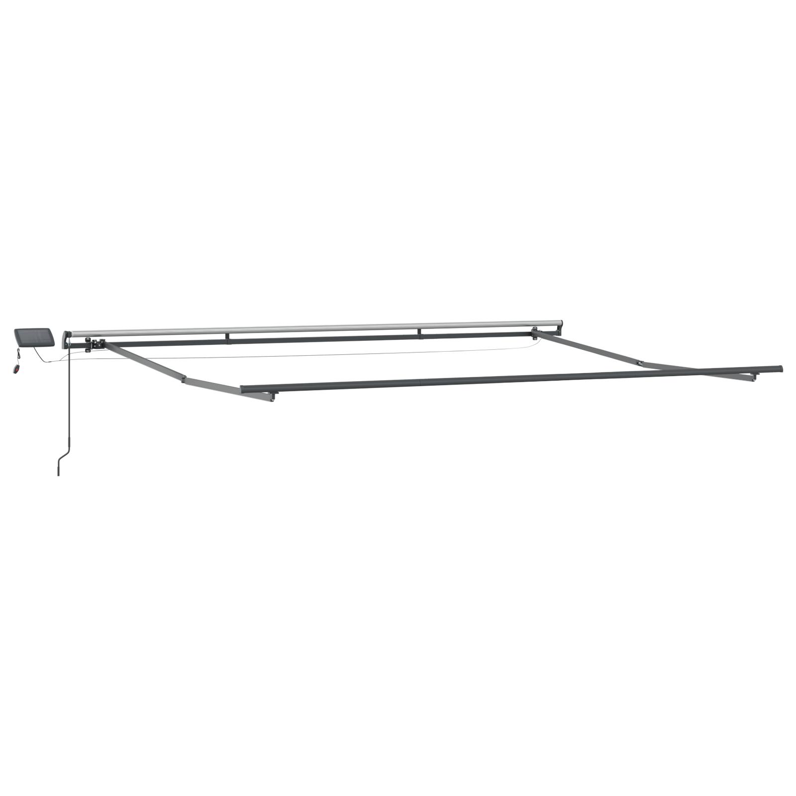 Utrækkelig Markise Lysegrå 400 ×300 cm Stof