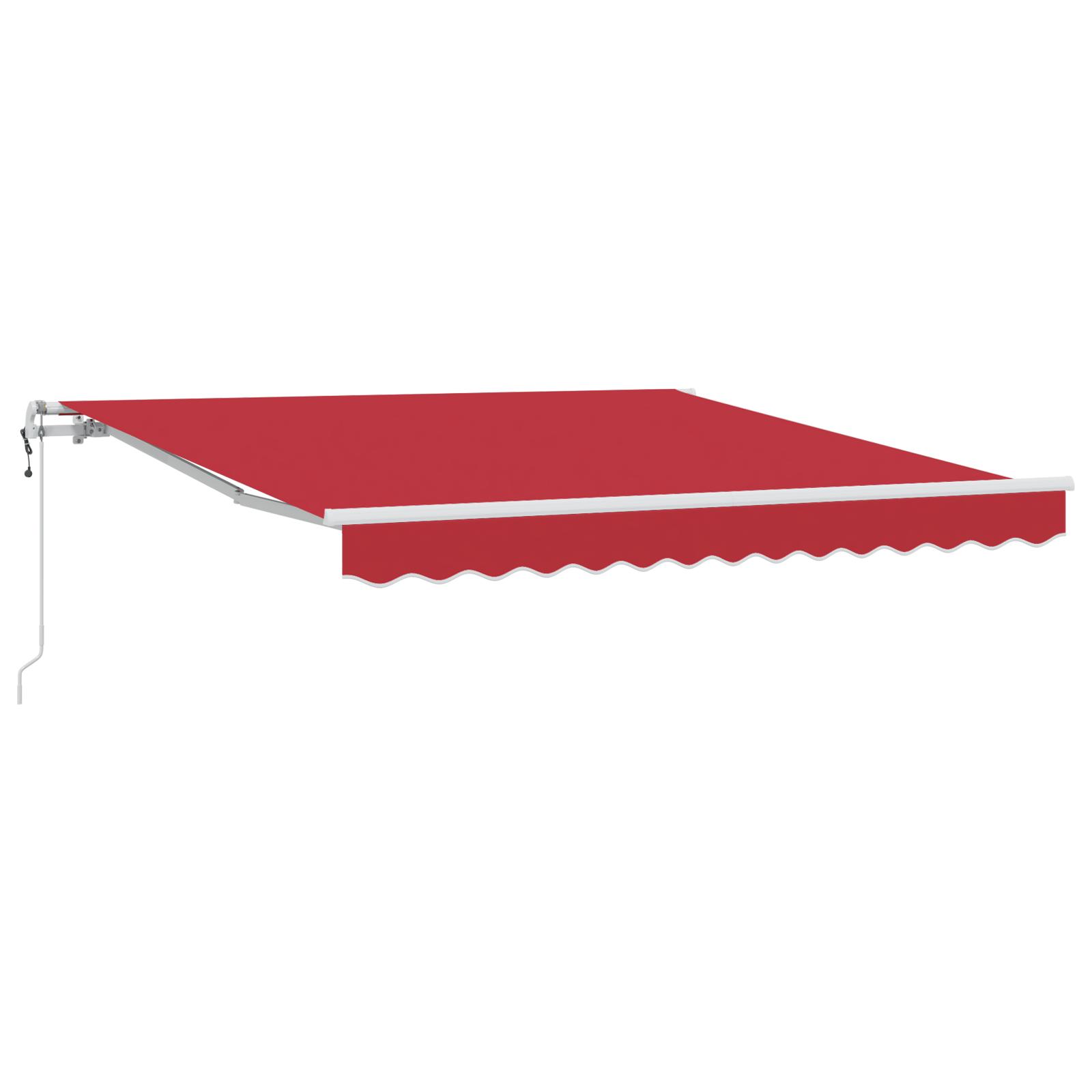 UtrÃ¦kkelig Markise 350 x 250 cm RÃ¸d