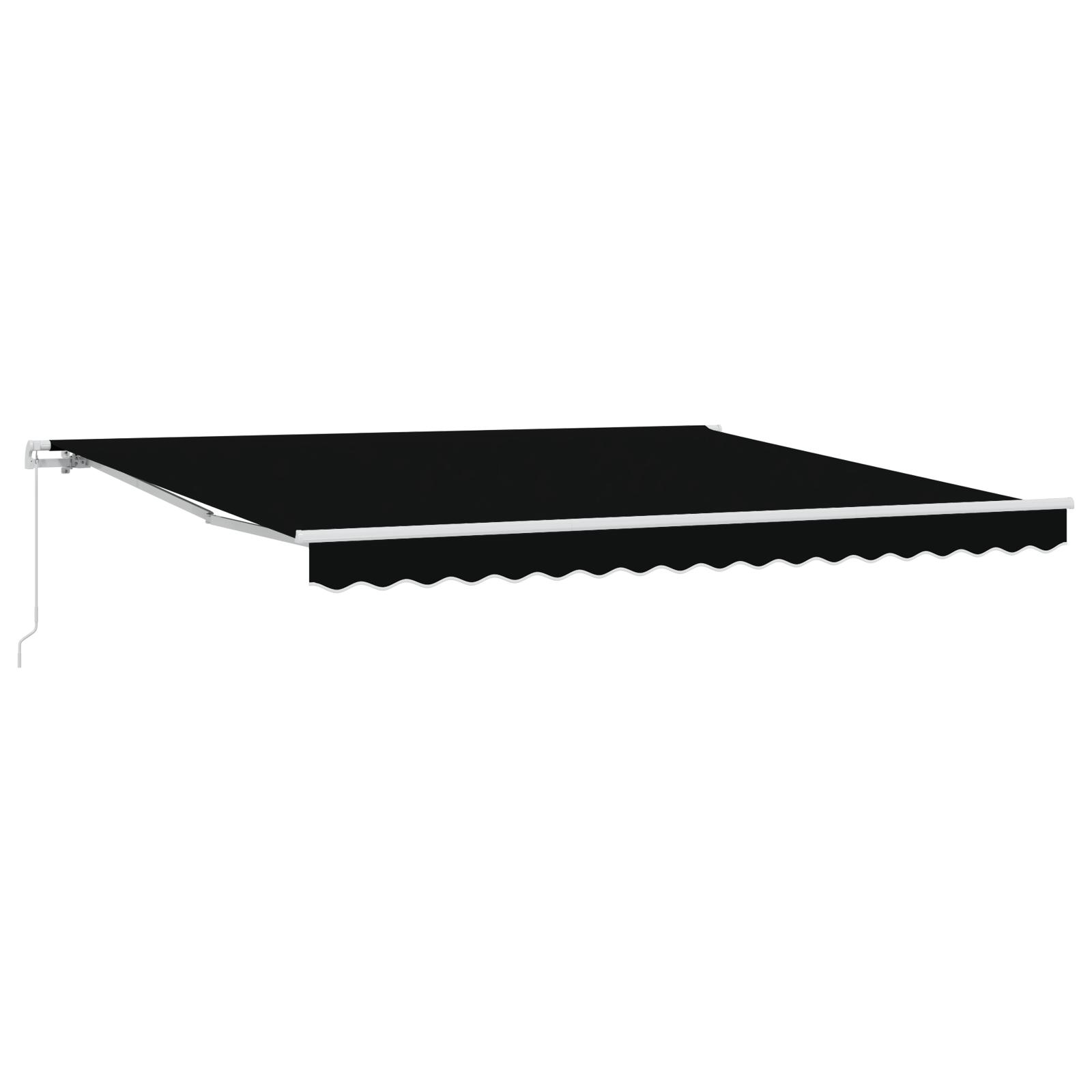 Utrækkelig Markise Sort 400 × 300 cm Polyester