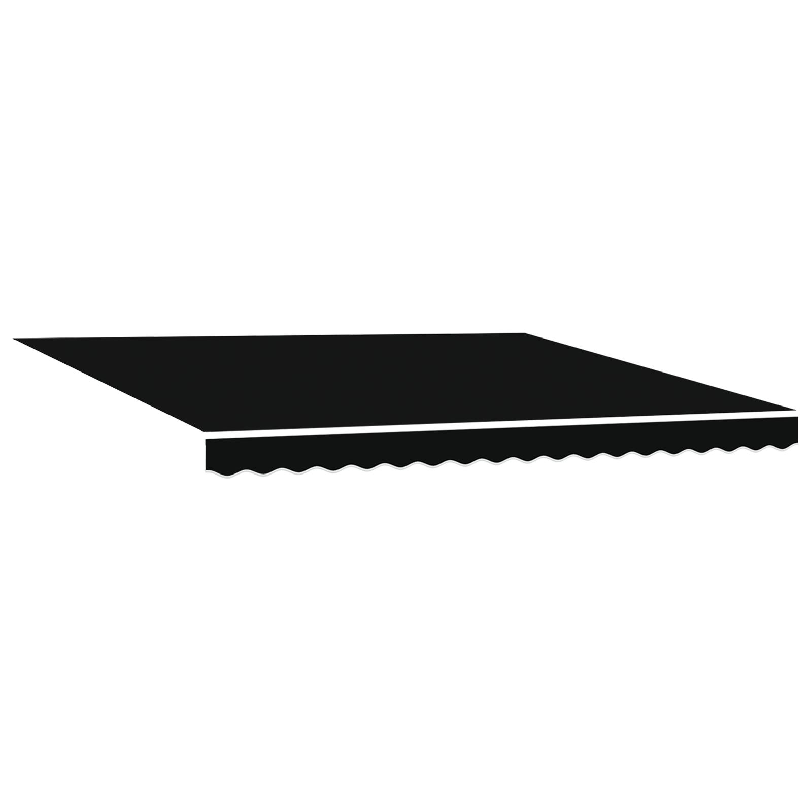 Utrækkelig Markise Sort 400 ×300 cm Stof