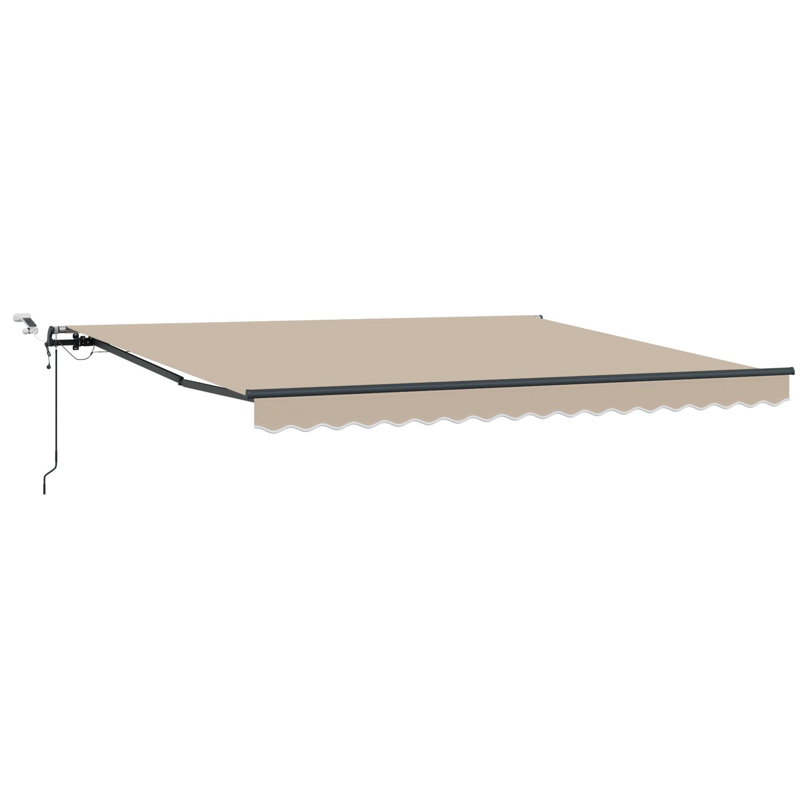 Utrækkelig Markise med Beige 400 × 300 cm Stof