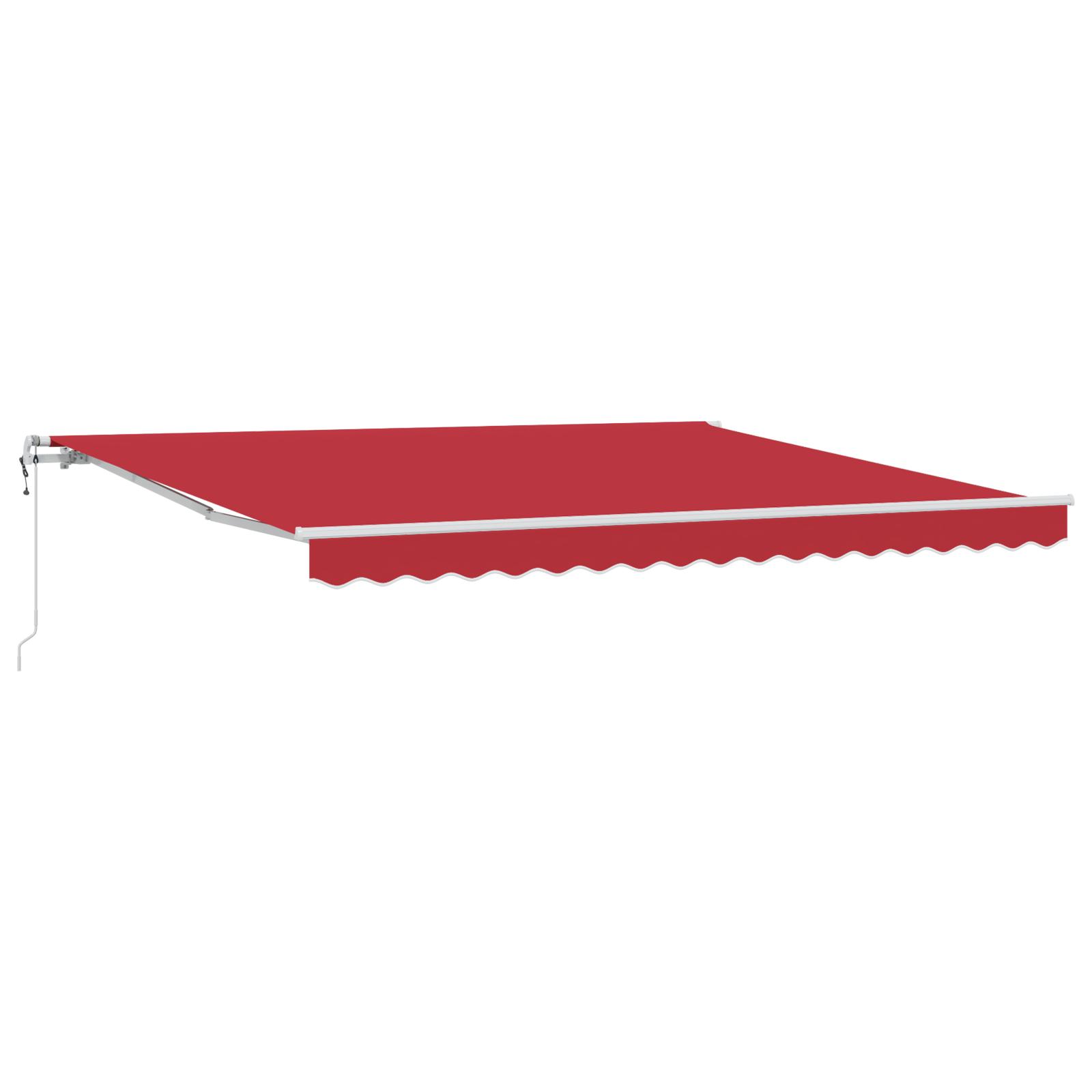Utrækkelig Markise 400 × 300 cm Rød