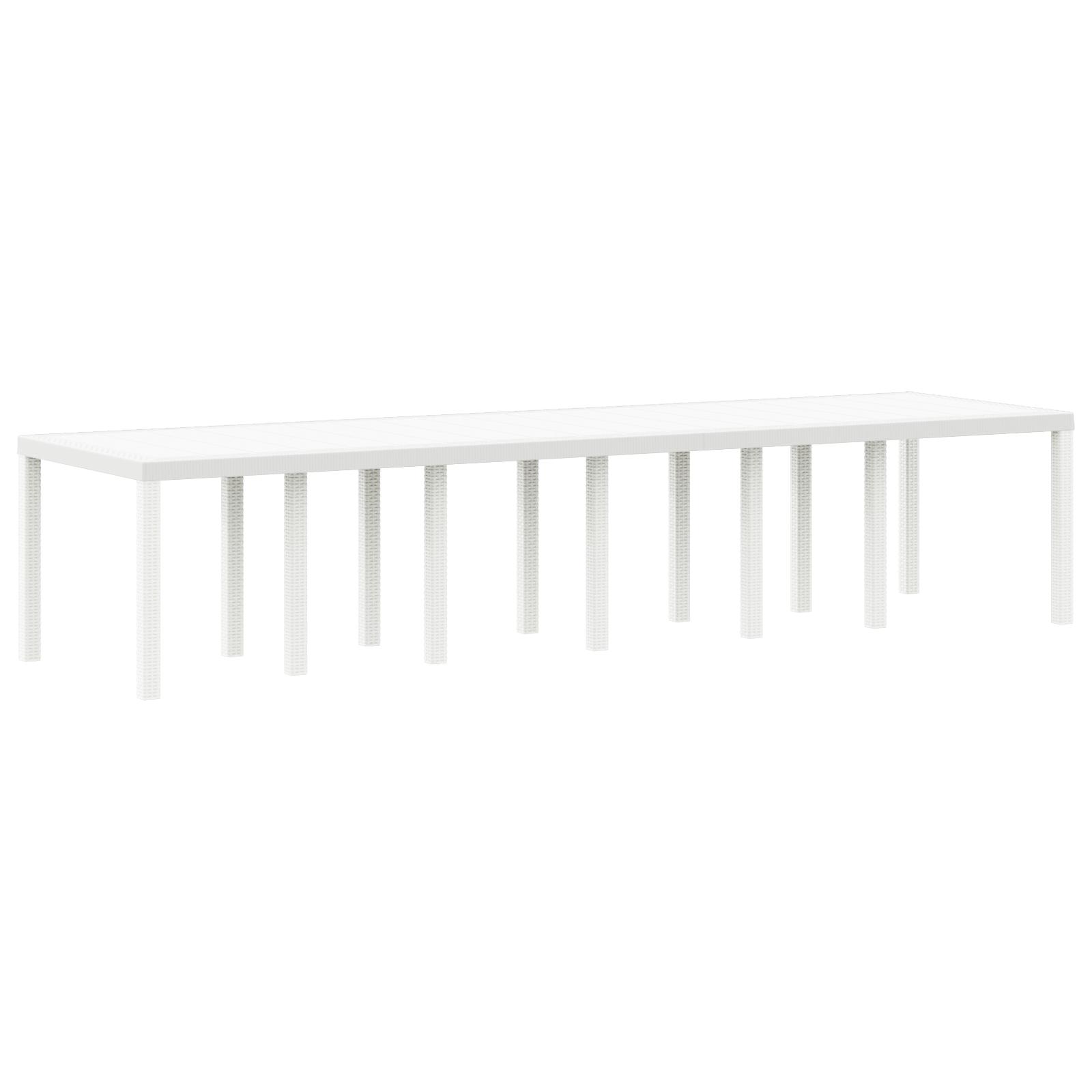Havemøbel Bord Hvid 350 x 100 x 73 cm polyrattan