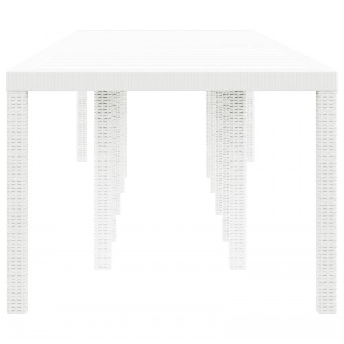 Havebord Hvid 350x100x73 cm Poly Rattan, Havebord Hvid 200x100x73 cm Poly Rattan, Havebord Hvid 150x100x73 cm Poly Rattan