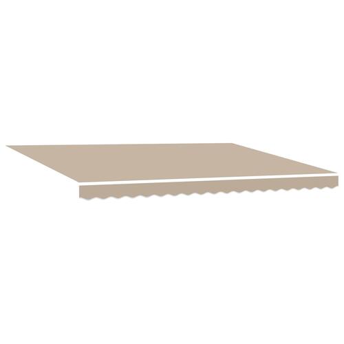 Manuel Udtækkelig Markise med LED Beige 450x300 cm, Markise Erstatningsstof til 4.5x3 m Ramme Beige
