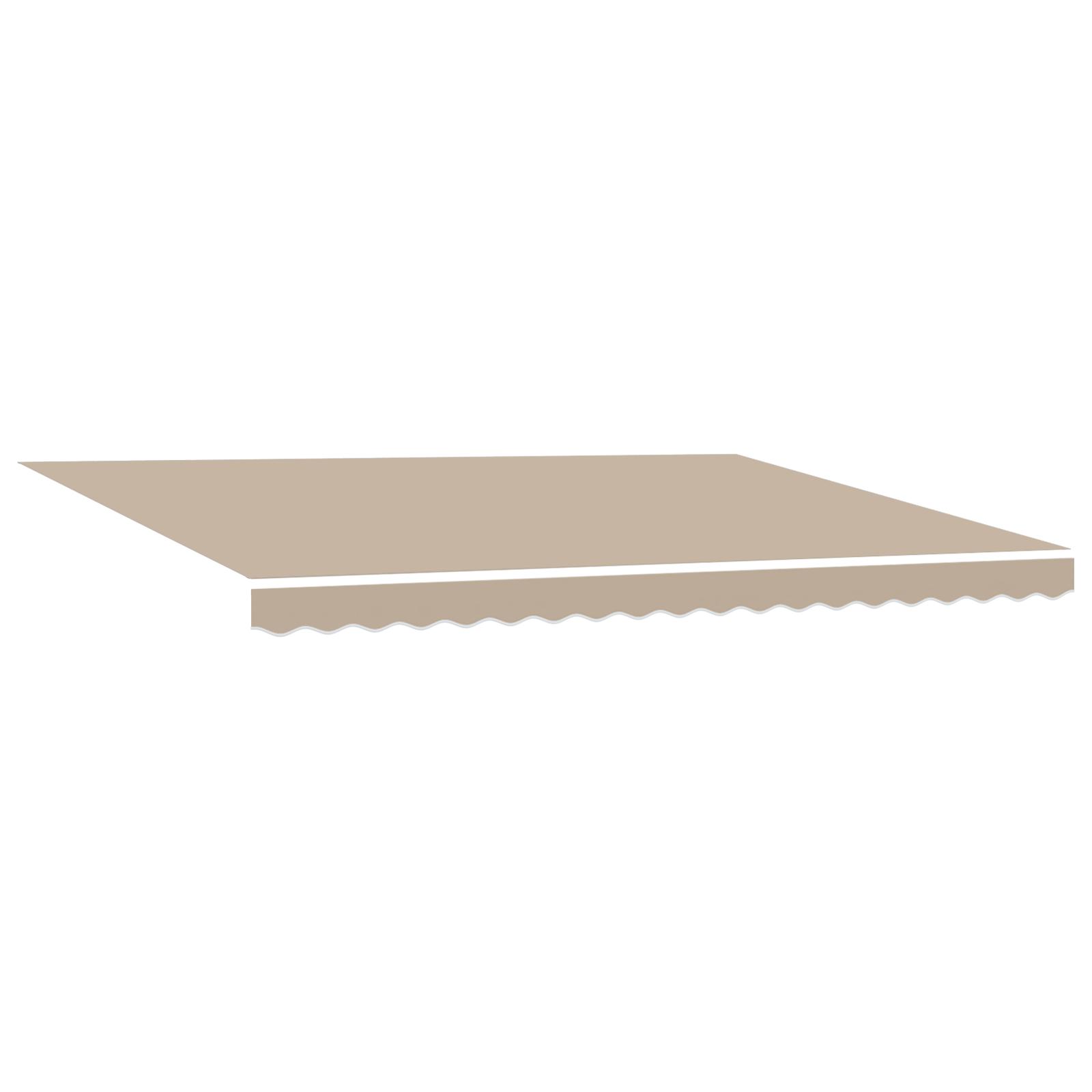 Manuel Udtækkelig Markise med LED Beige 450x300 cm, Markise Erstatningsstof til 4.5x3 m Ramme Beige