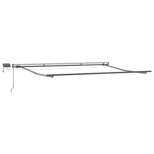 Manuel Udtækkelig Markise med LED Beige 450x300 cm, Markise Erstatningsstof til 4.5x3 m Ramme Beige
