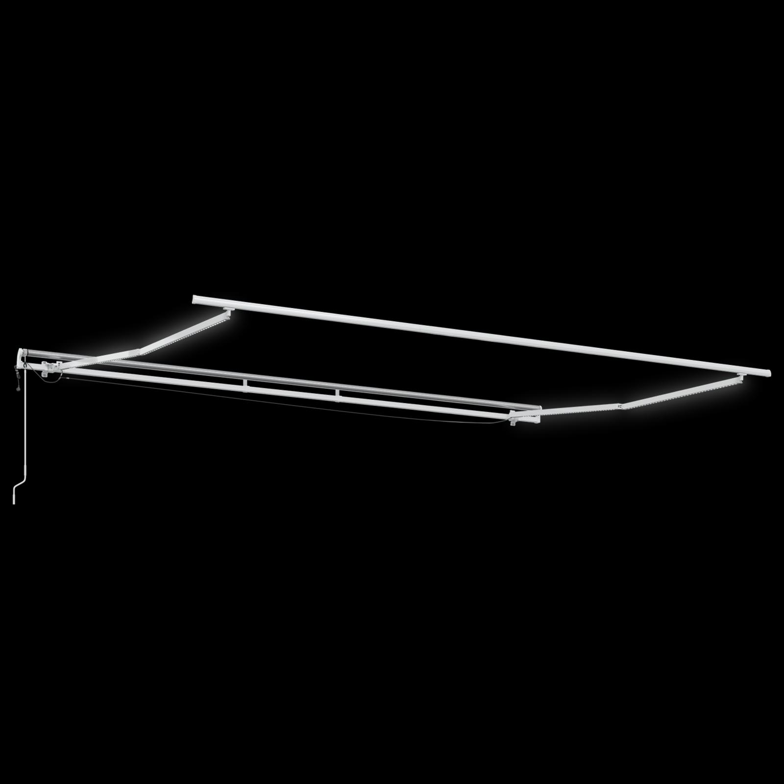 Utrækkelig Markise Grøn og Hvid 450 × 300 cm Stof og Metal