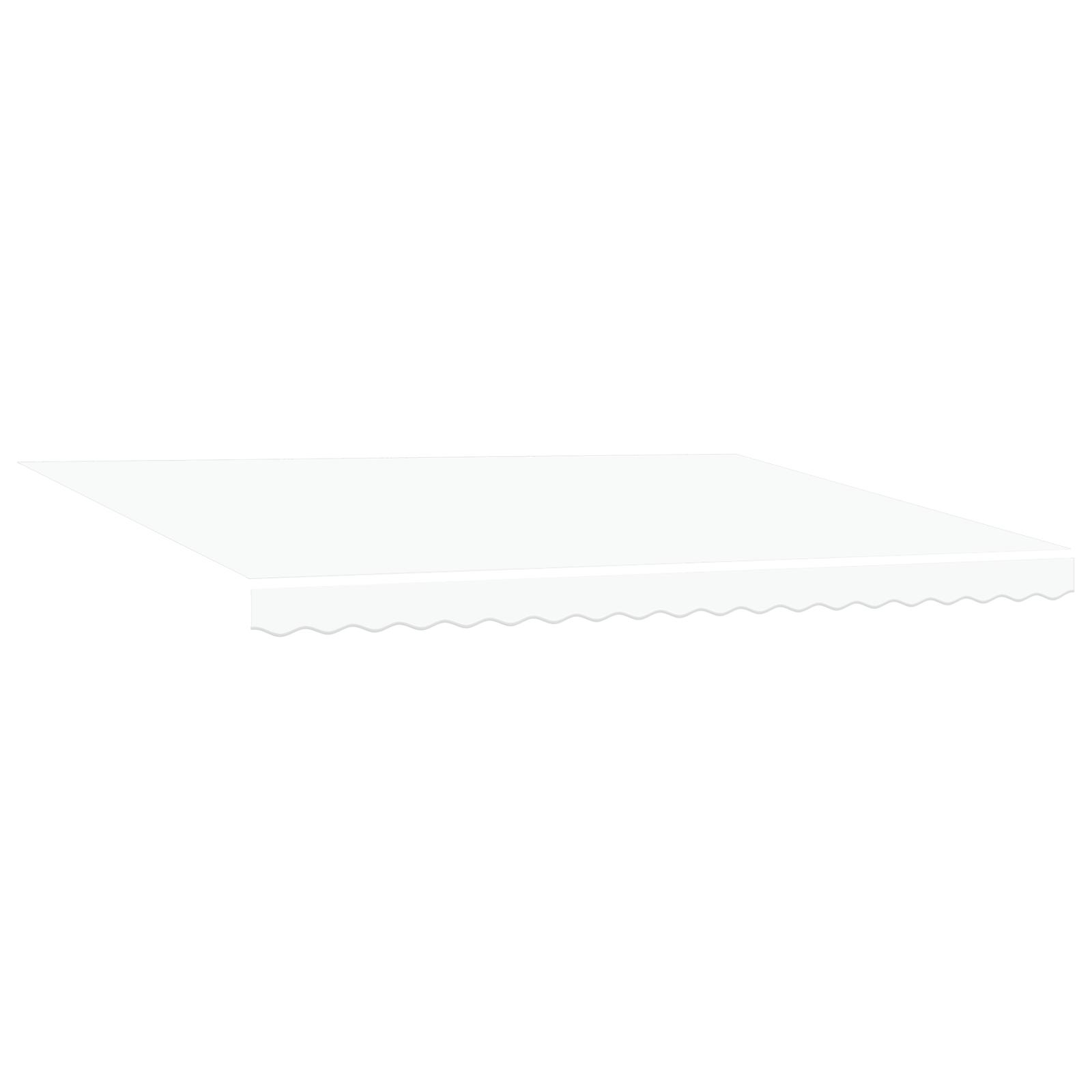 Utrækkelig Markise med LED -strimmellys Hvid 450 ×350 cm Stof