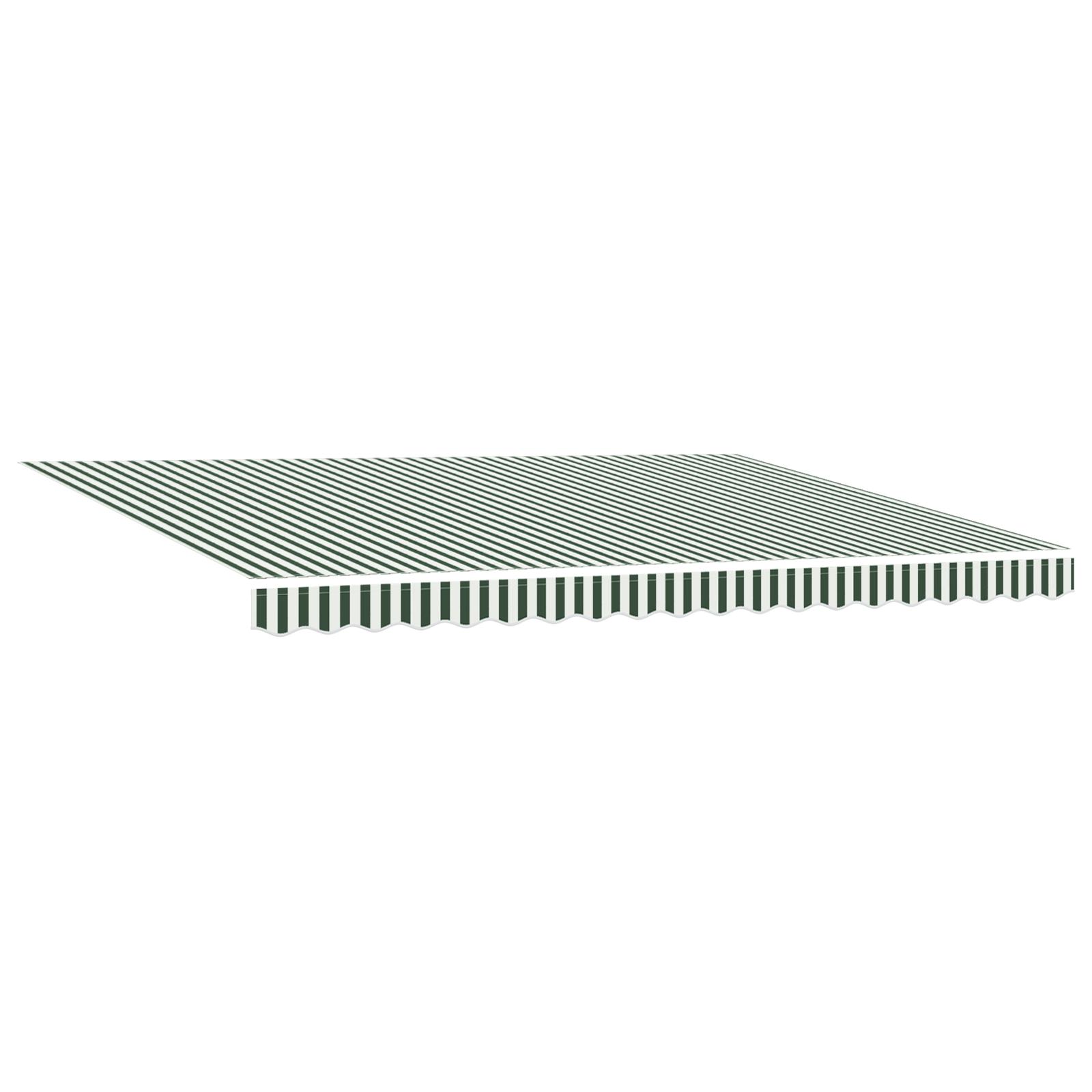 Markise M. Led + Vindsensor Automatisk - Grøn og hvid / 450 × 350 cm