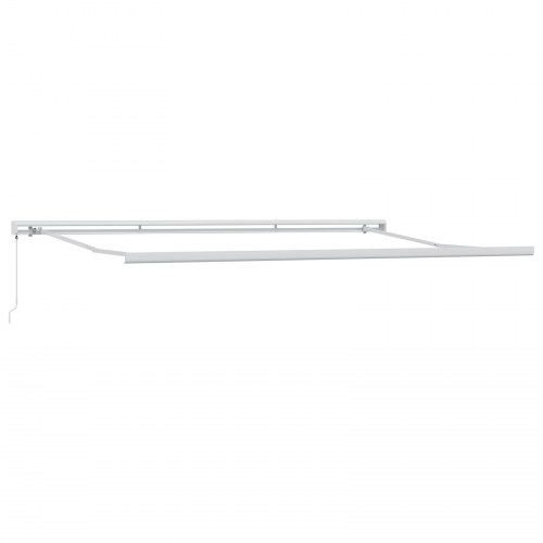 Manuel udtrækkelig markise sort 500x300 cm, markise erstatningsstof til 5x3 m ramme sort