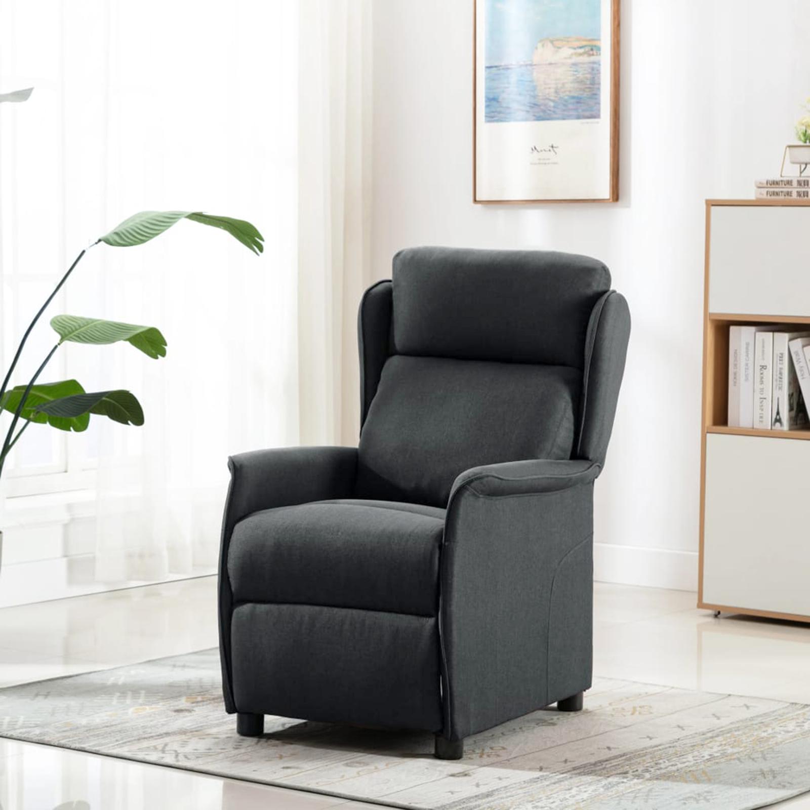 Massagestol med pude Mørkegrå 67.5 x 93.5 x 101.5 cm Stof
