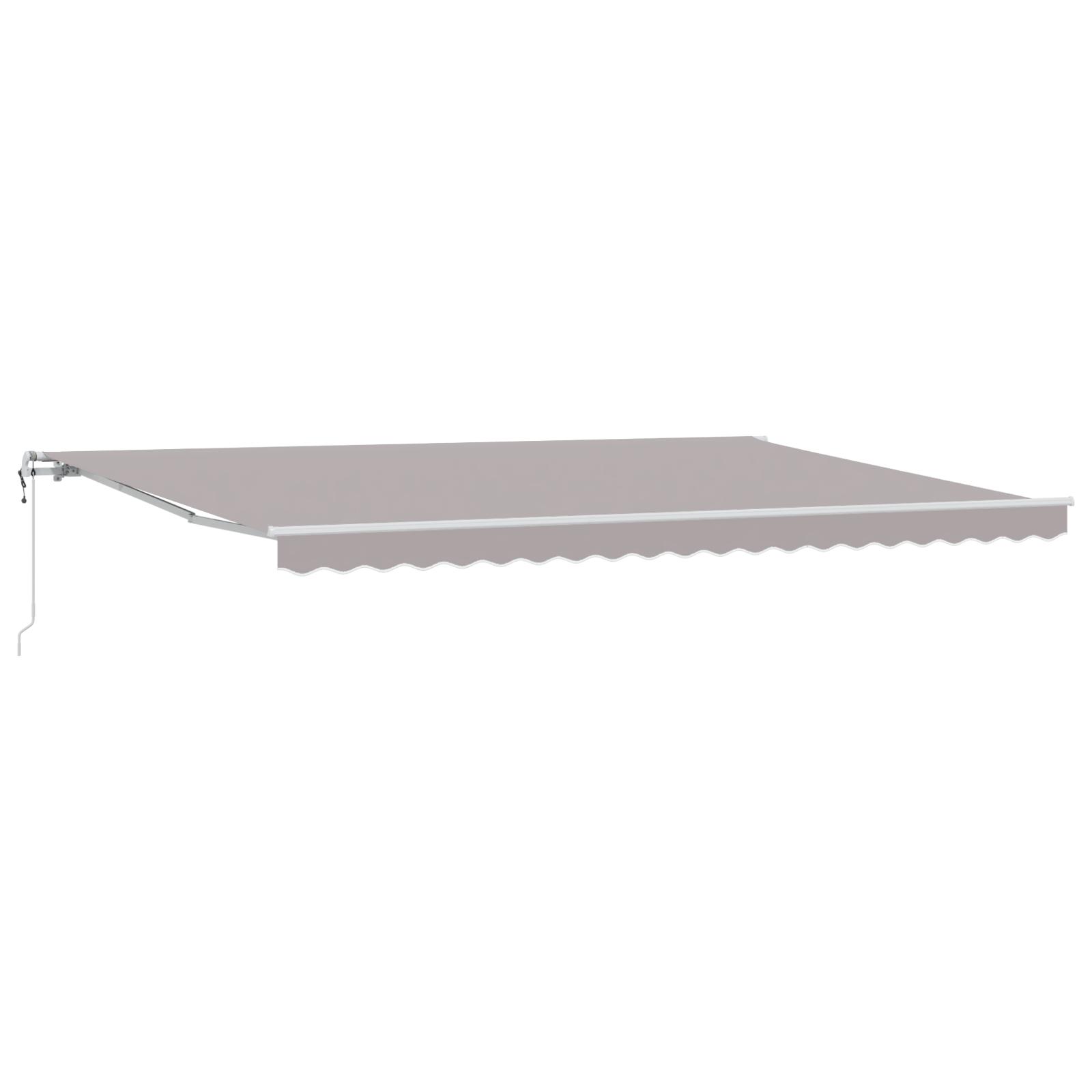 Utrækkelig Markise 500 × 300 cm Lysegrå
