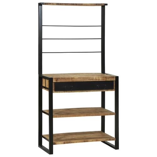Køkken Rack 80x40x160 cm Massivt Groft Træ Mango