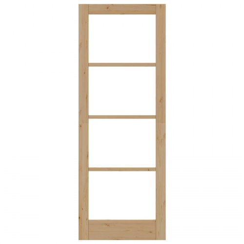 Indvendig Dør med Glas "ORKDAL" 78x211x4 cm Massivt Fyrretræ