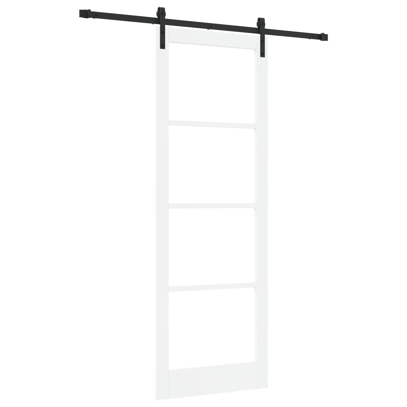 Skydedør ORKDAL Hvid 83 x 232 cm Massivt fyrretræ