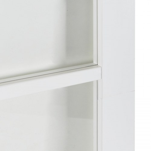 Skyde Dør med Beslag Sæt "ORKDAL" Hvid Massivt Træ & Glas, Indvendig Dør med Glas "ORKDAL" Hvid 83x232x4 cm