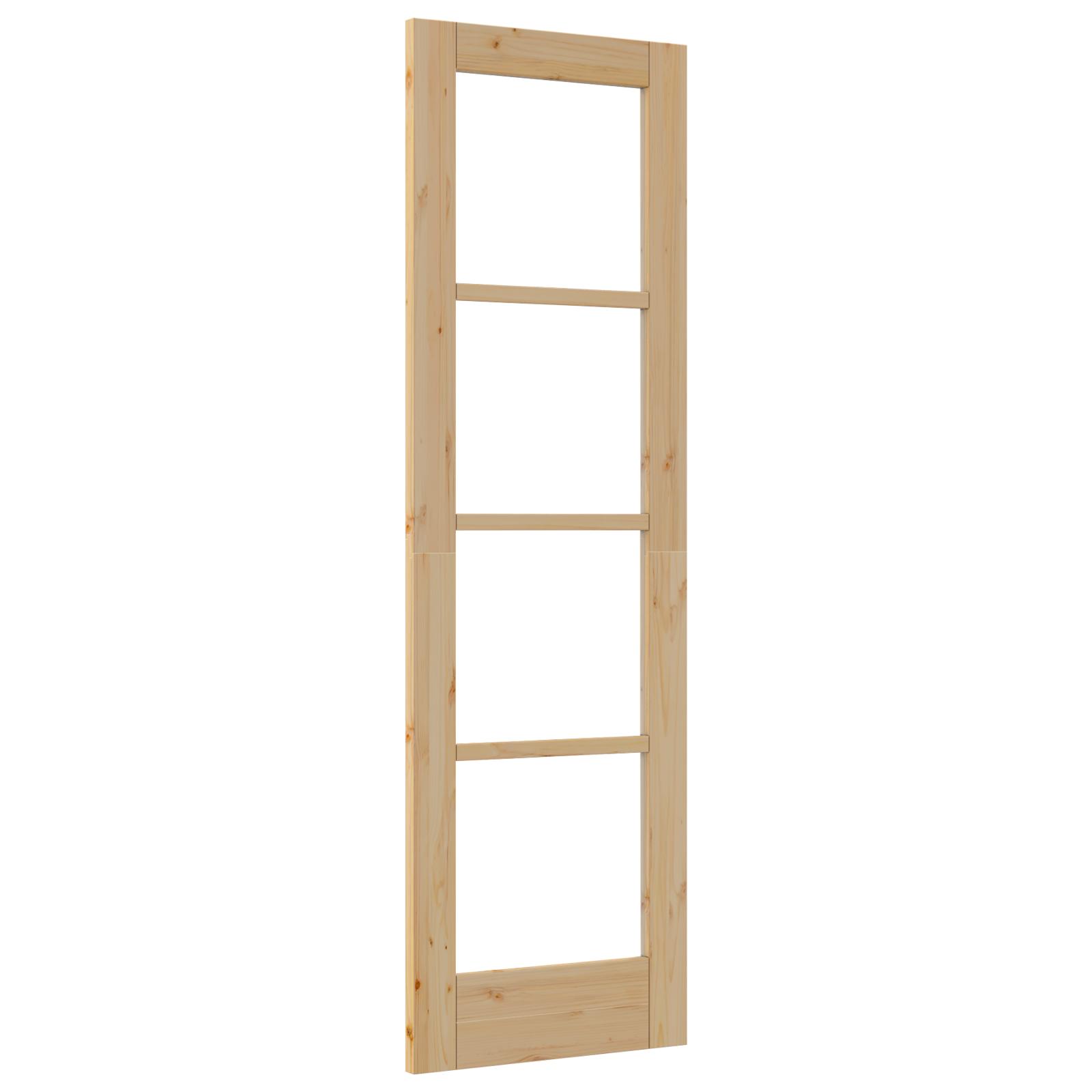 Indvendig dør ORKDAL - brun fyrretræ med glas, 61 × 198,5 cm
