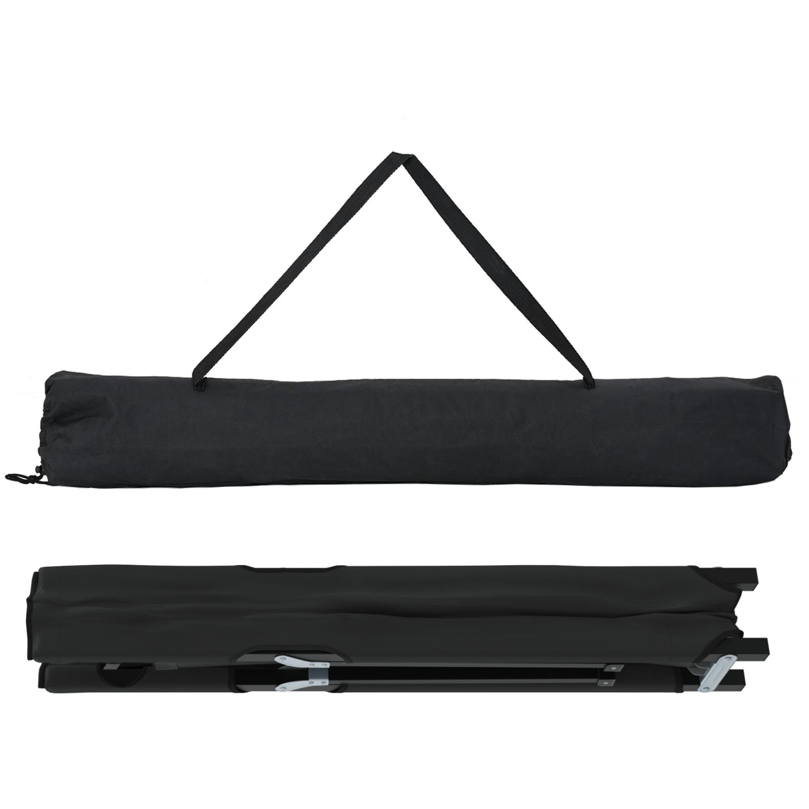 Foldende Camping Seng Sort 206 x 76 x 74 cm Oxford stof