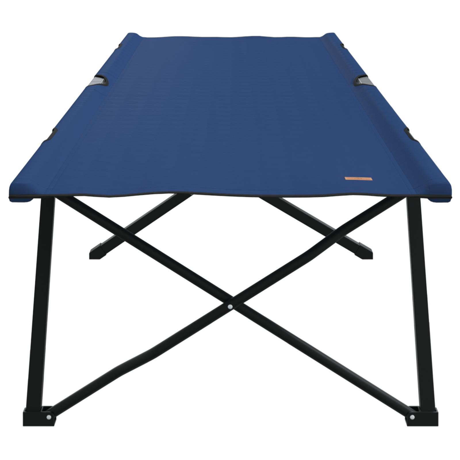 Foldende Camping Seng 2 pcs Blå 206 x 76 x 74 cm Oxford og Stål