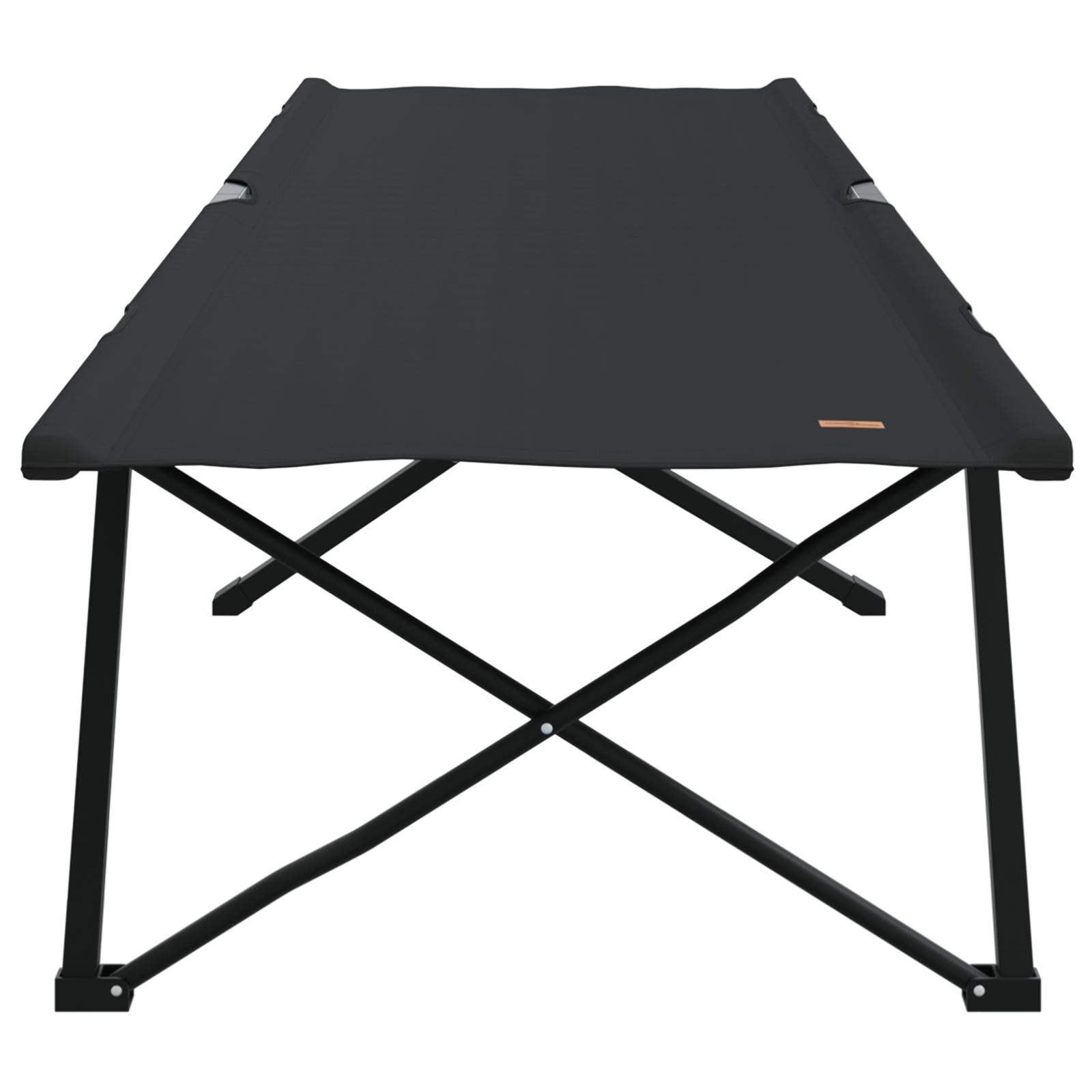 Foldende Camping Seng 2 stk Sort 206 x 76 x 74 cm Oxford stof