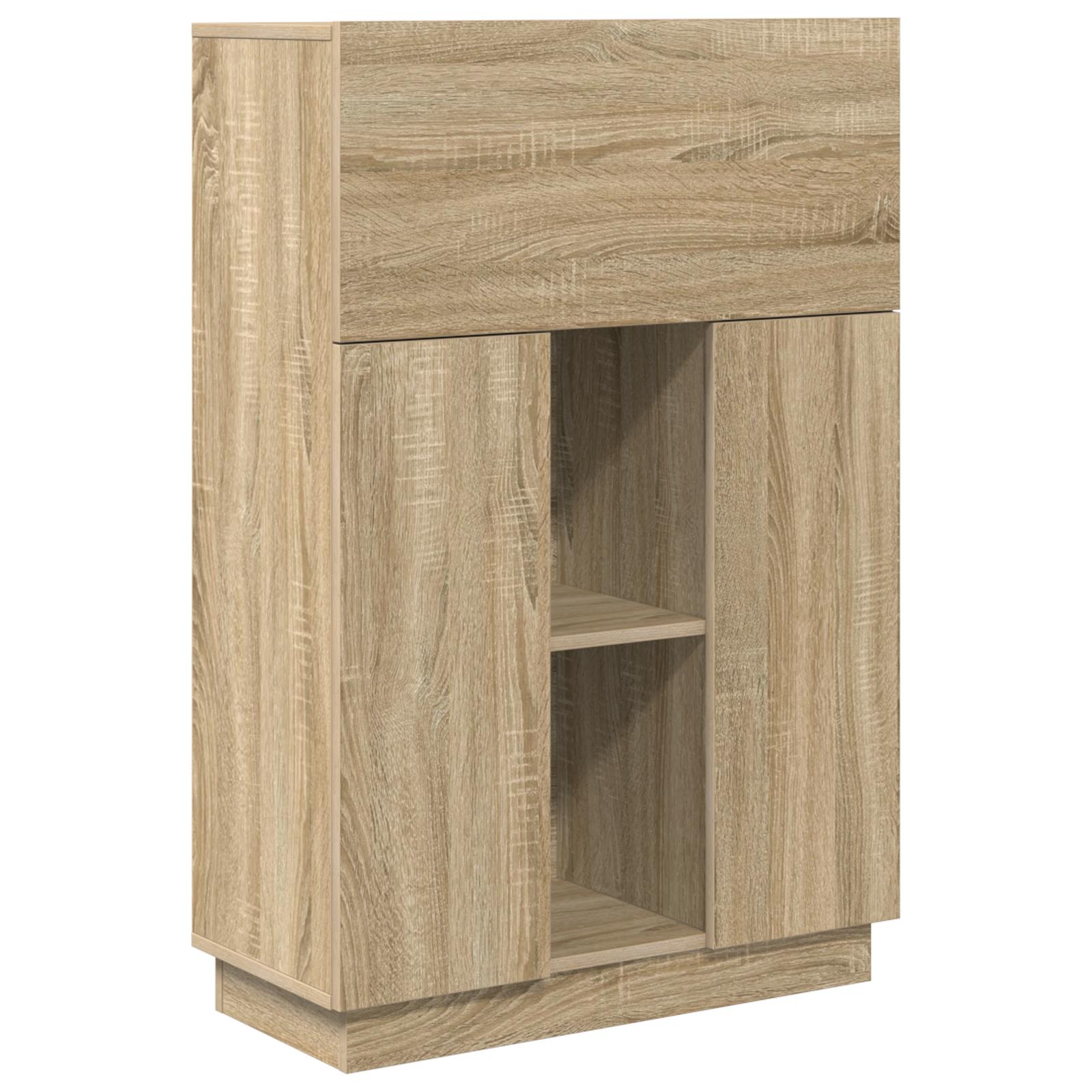 Bord med hylde Sonoma eg 71,5 x 31,5 x 106,5 cm Konstrueret træ