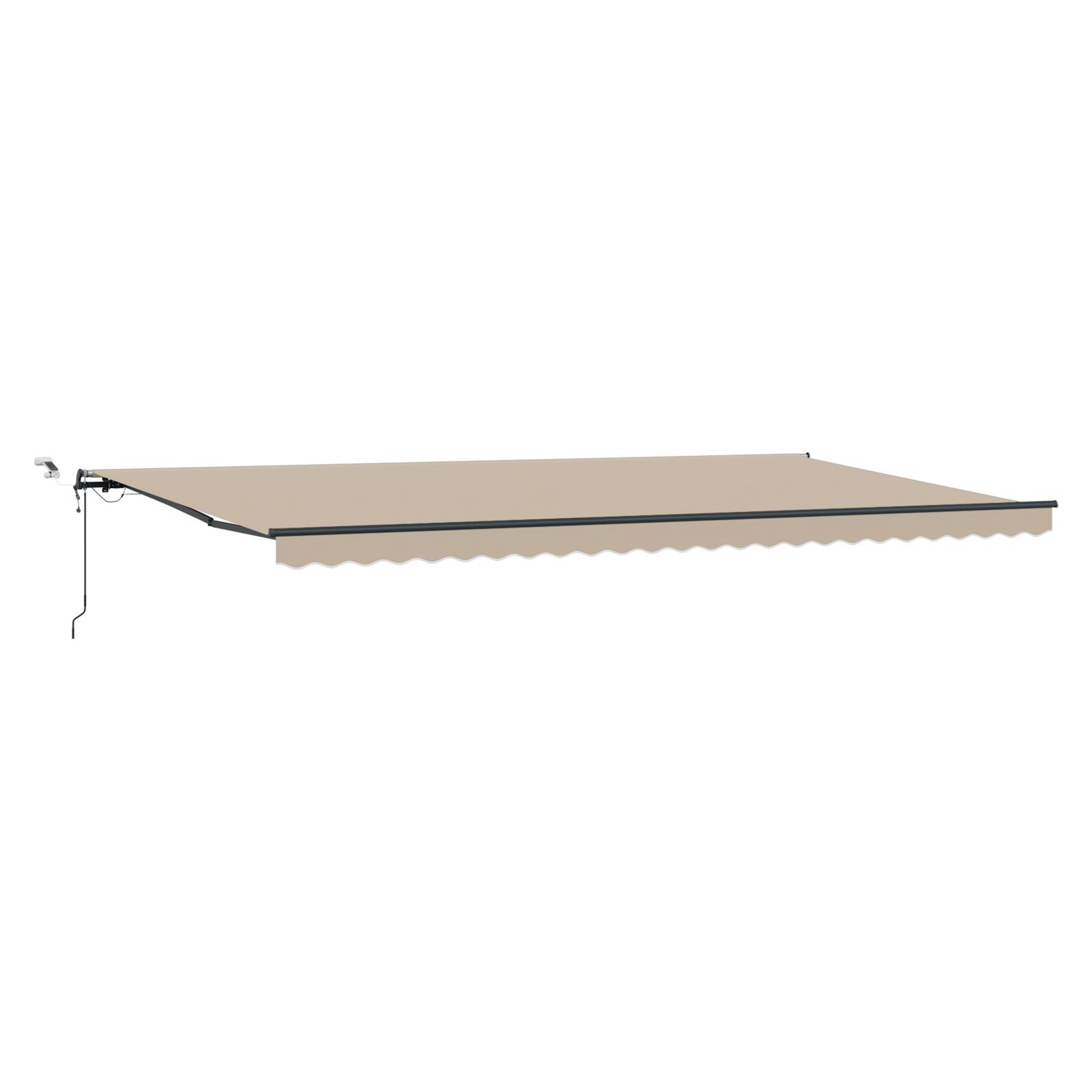 Utrækkelig Markise med Beige 600 × 300 cm Stof