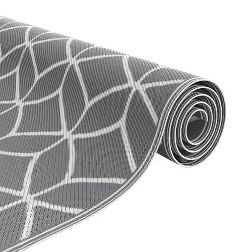 Udendørs Tæppe ARAKIL Grå og hvid Polyester 250 x 500 cm Vandtæt