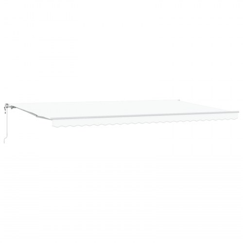 Automatisk Udtækkelig Markise Hvid 600x300 cm, Markise Erstatningsstof til 6x3 m Stativ Hvid