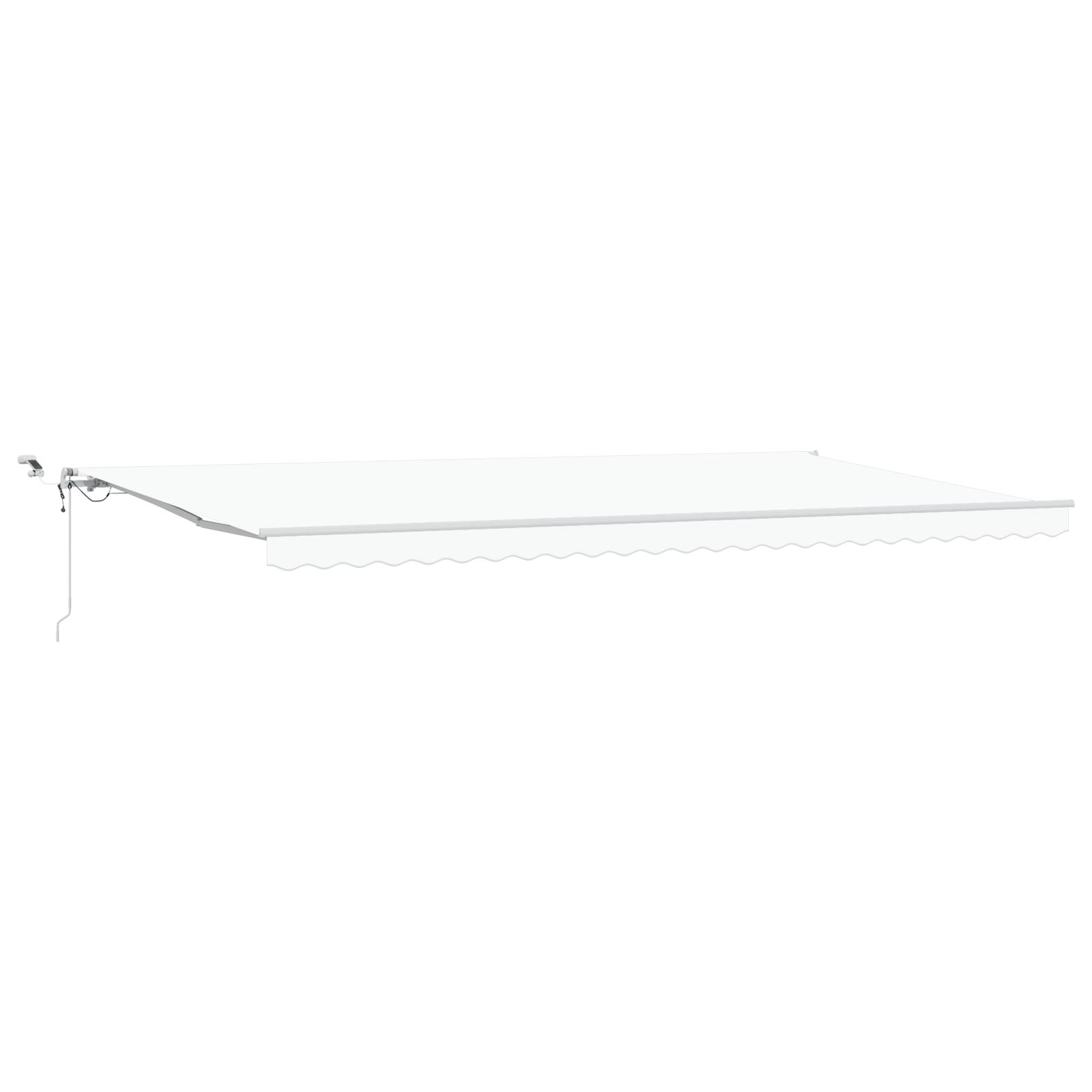UtrÃ¦kkelig Markise Hvid 600 Ã 300 cm Stof og Metal