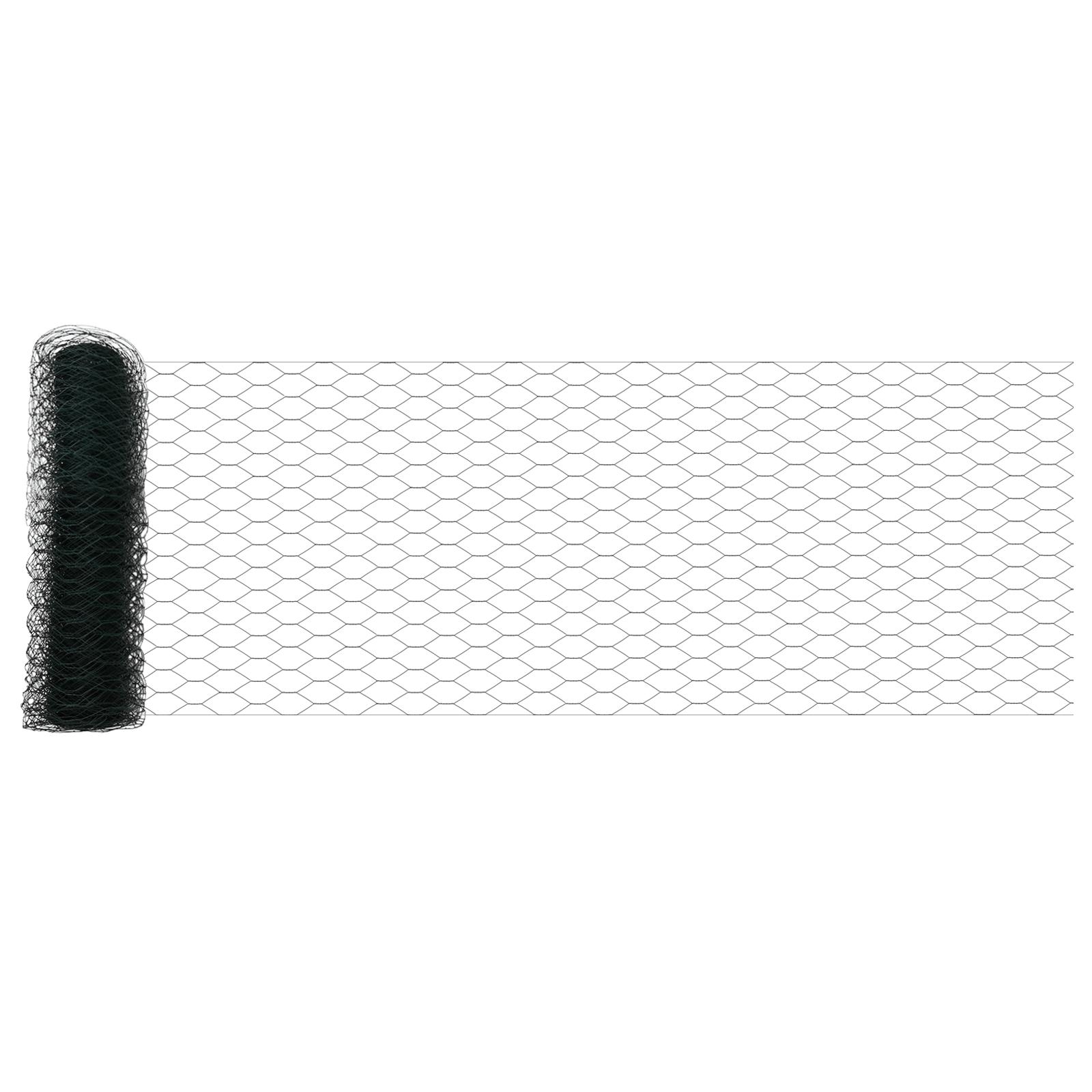 Hexagon hegn grøn 0,5 × 10 m - PVC havehegn