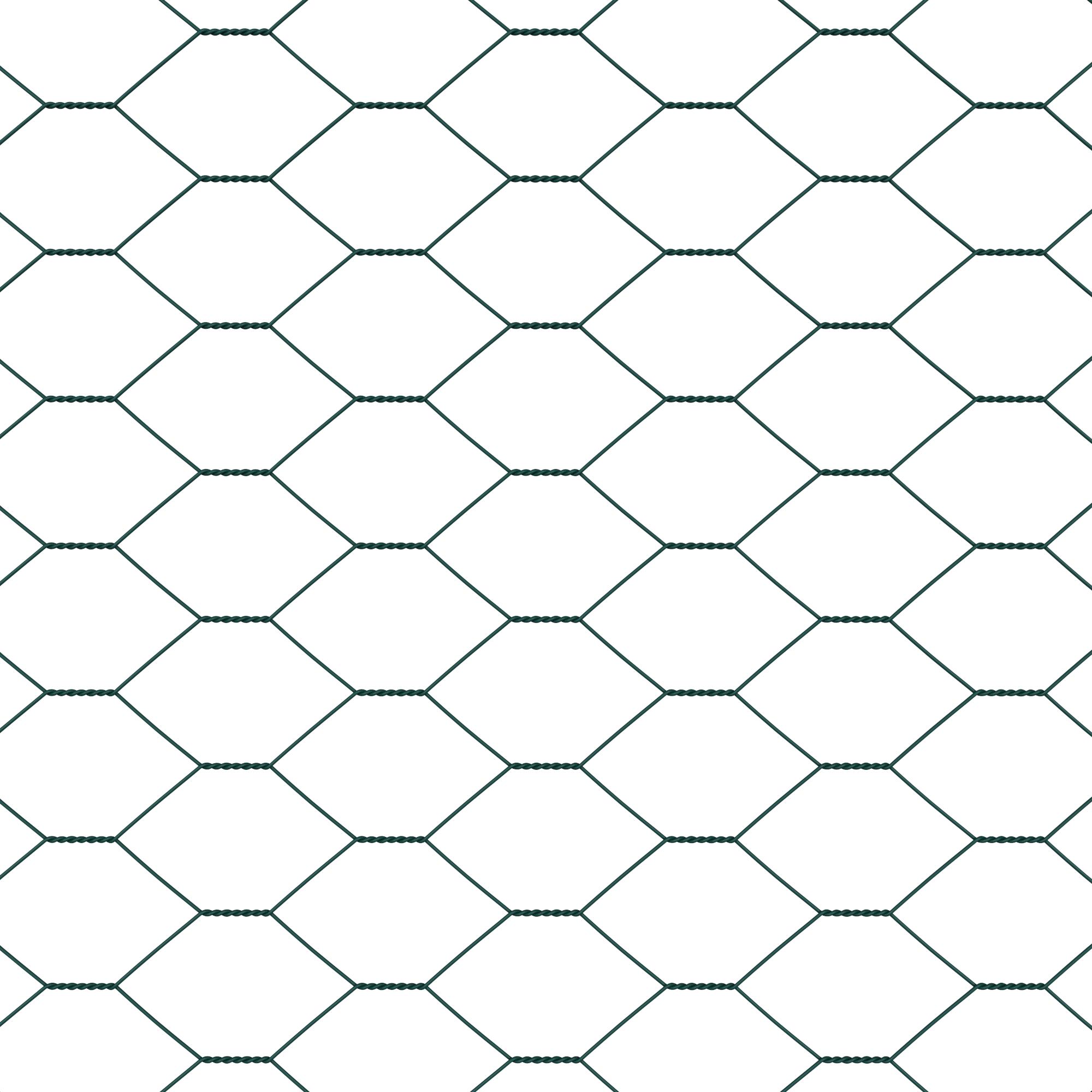 Sekskantet hegn Grøn 0.8 x 25 m Stål