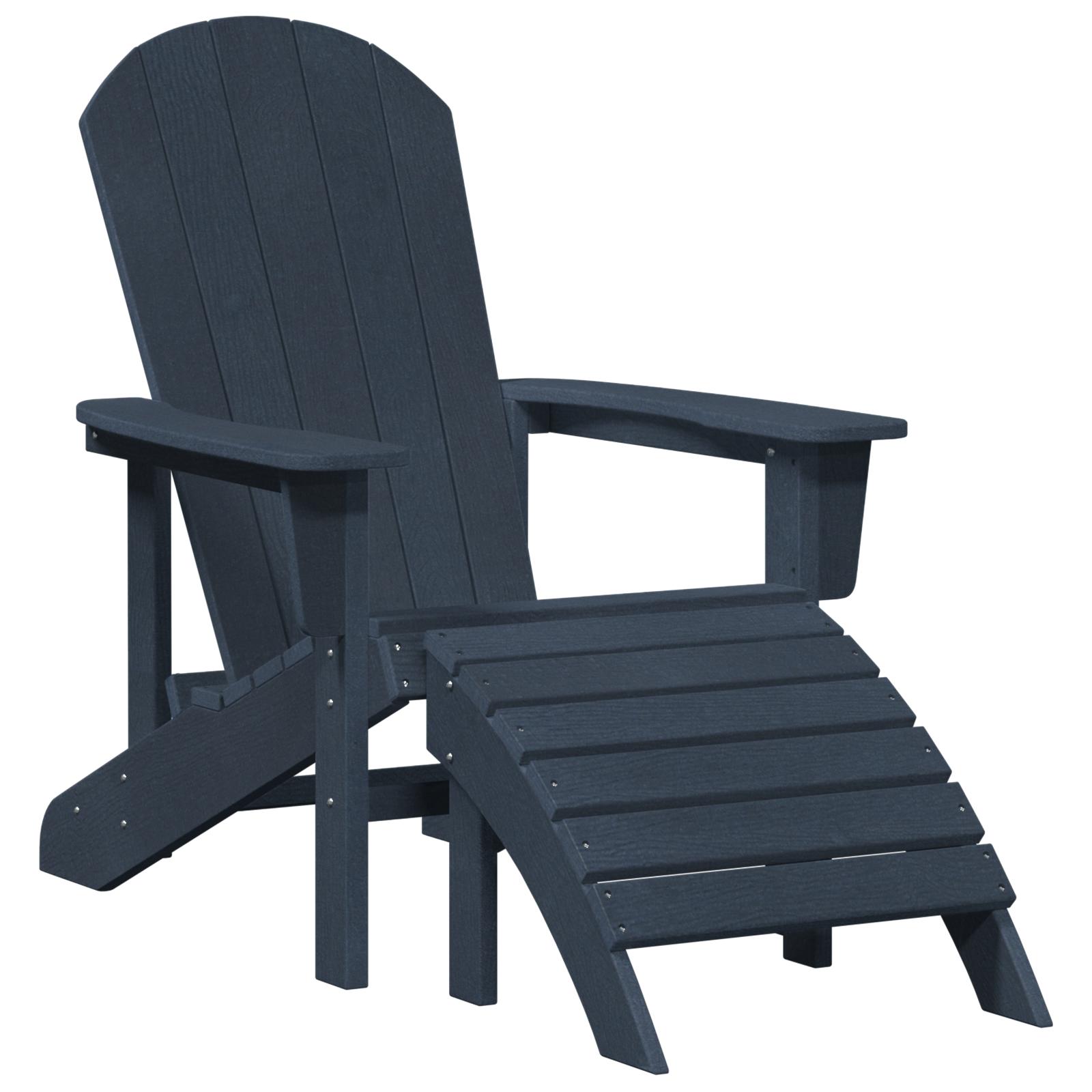 Adirondack-stol Marineblå 74 x 82 x 92cm HDPE