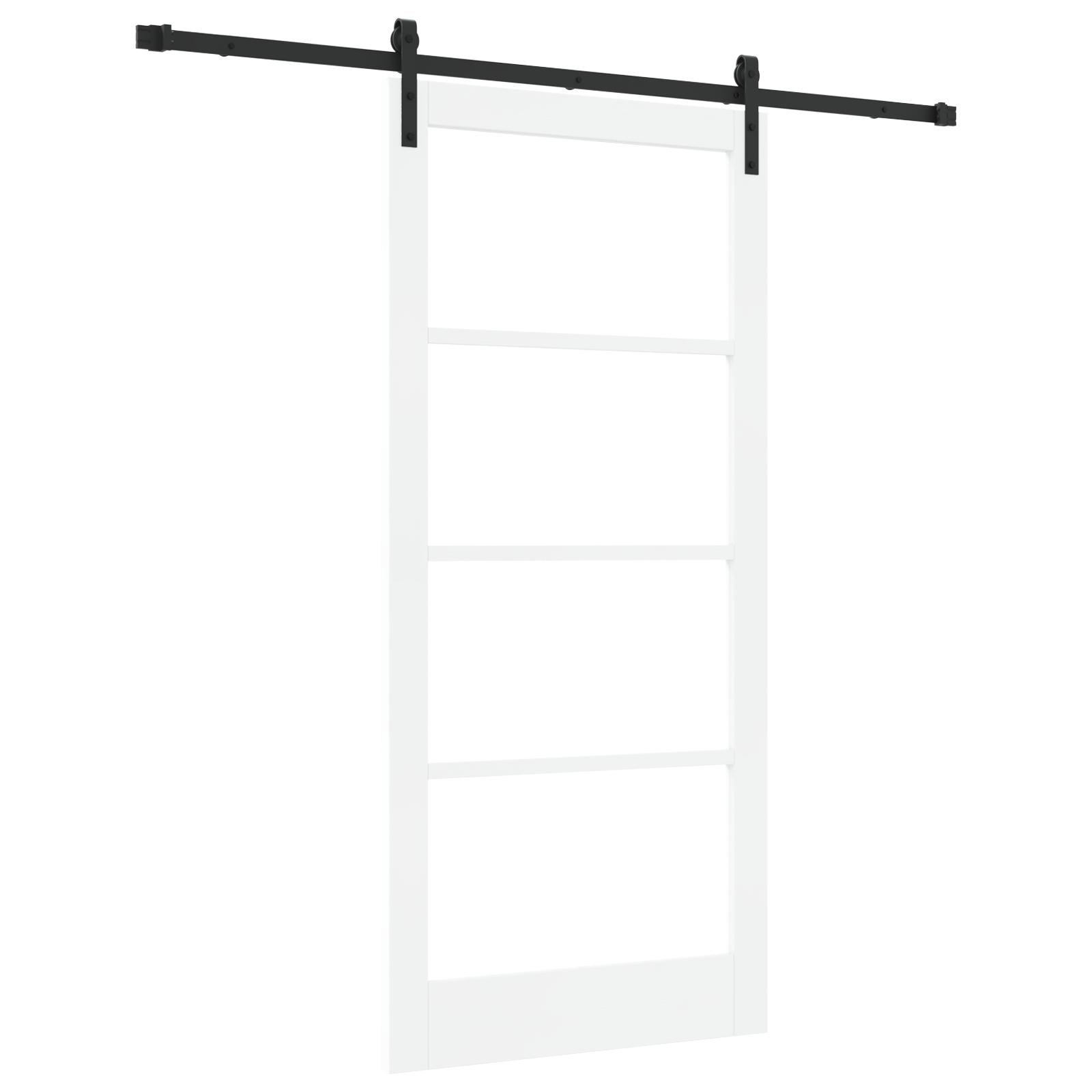 Skydedør ORKDAL Hvid 93 x 202 cm Massivt fyrretræ