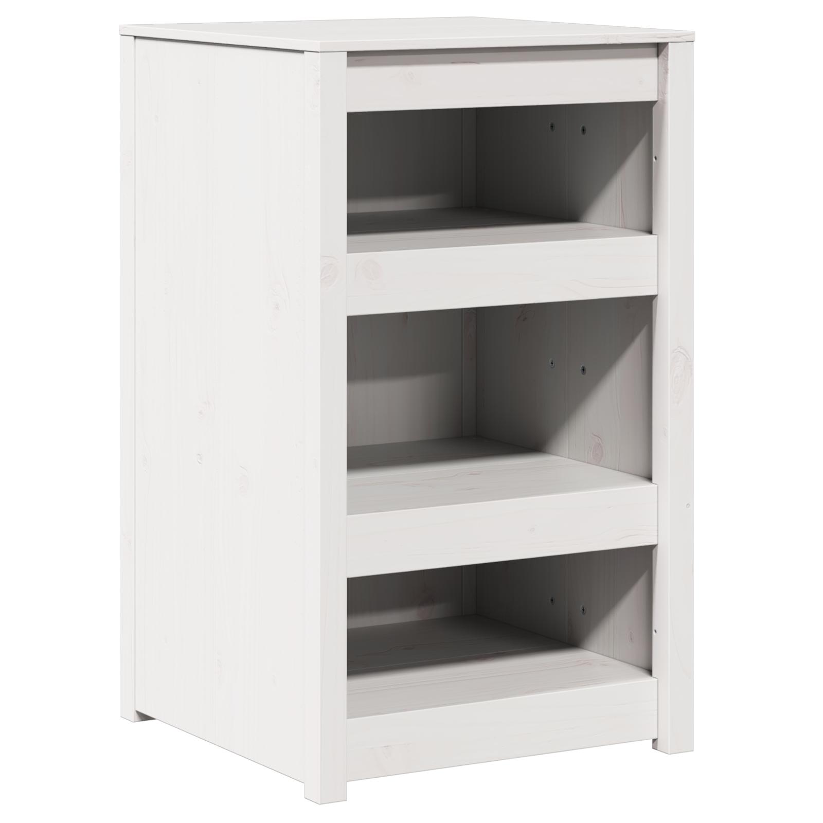 Køkkenskab med hylde Hvid 55 x 55 x 92 cm Massivt fyrretræ