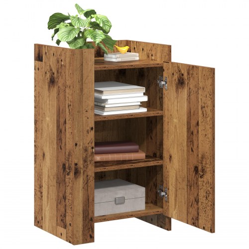 Skabsbord i gammelt træ 45x35x75 cm konstrueret træ