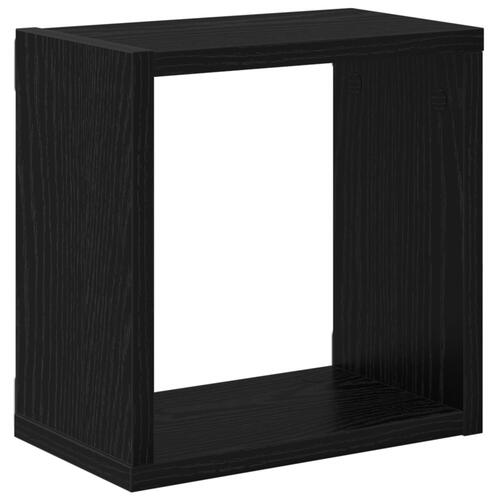 Vægmonterede Hylder Sort Egetræ MDF 26 x 15 x 26 cm Væg Hylder