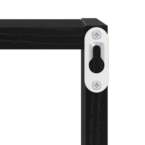 Vægmonterede Hylder Sort Egetræ MDF 26 x 15 x 26 cm Væg Hylder