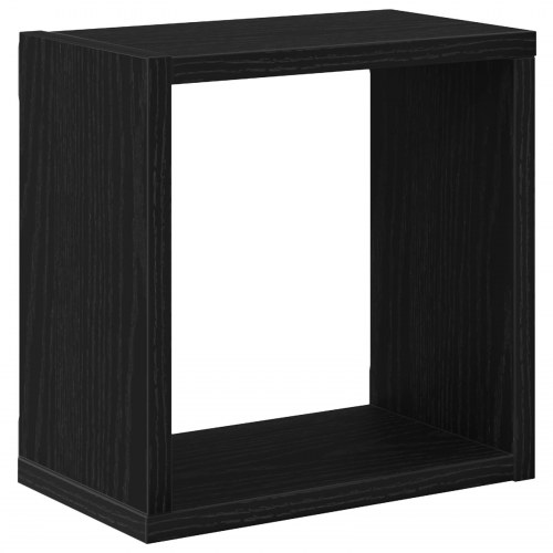 Vægmonterede hylder Sort egetræ Konstrueret træ 26 x 15 x 26 cm