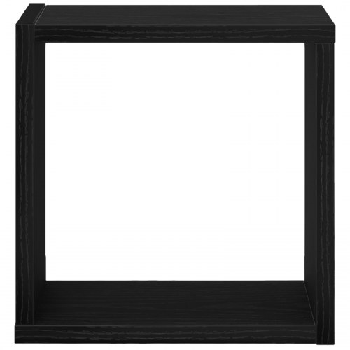 Vægmonterede hylder Sort egetræ Konstrueret træ 26 x 15 x 26 cm