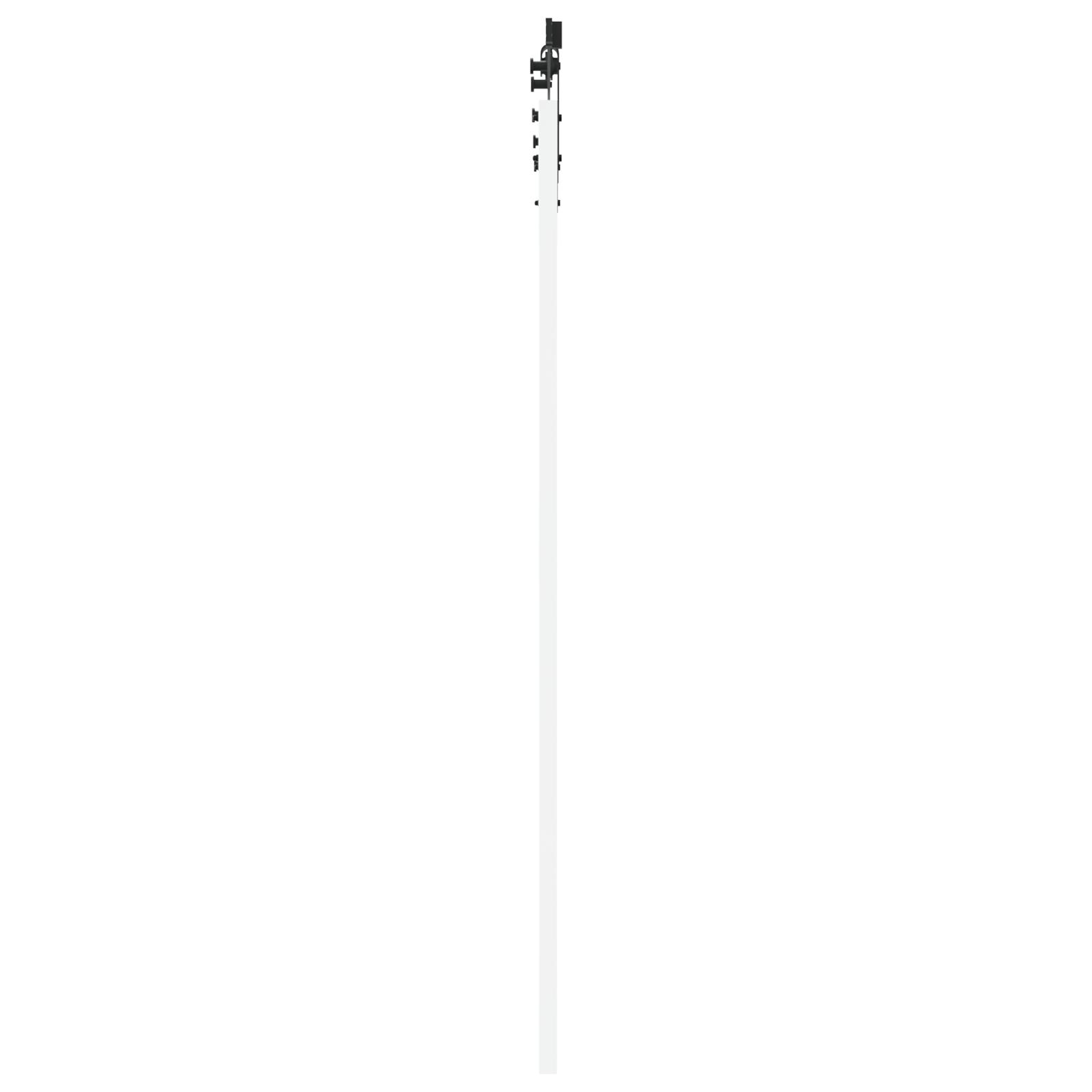Skydedør i massivt fyrretræ med glas - hvid/sort 83 × 202 cm