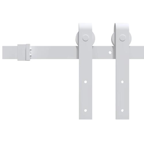 Skydedør med hardware sæt Hvid 78x202 cm Solidt Træ Fyrretræ, Indvendig dør 'ORKDAL'Hvid 78x202x4 cm Solidt Træ Fyrretræ