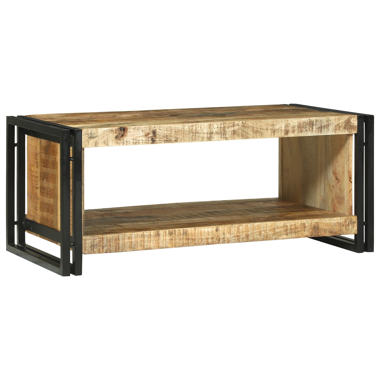Sofabord Brun 90 x 50 x 38 cm Massivt ru mangotræ