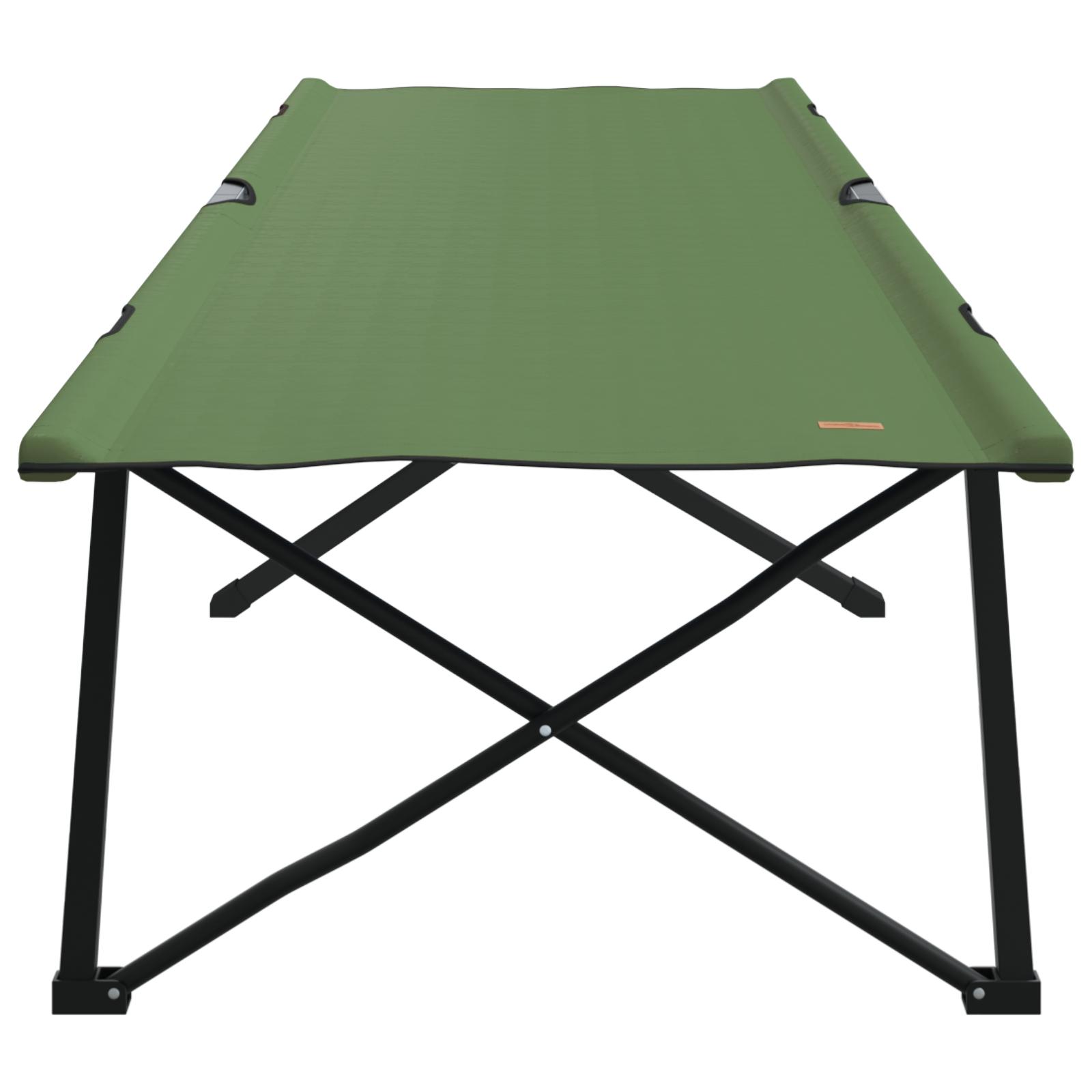 Folding Sun Bed Med Bæretaske Army Green 600d Oxford Stof