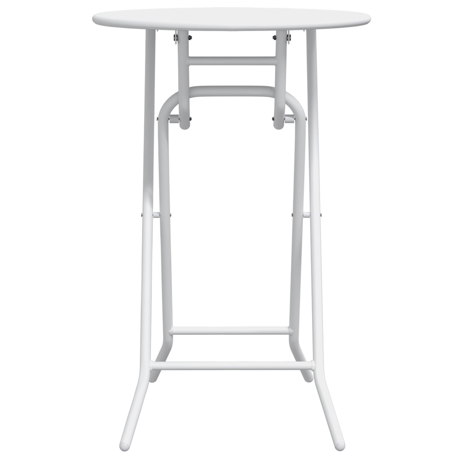 Havemøbel Bord Hvid 50 x 50 x 72 cm Stål