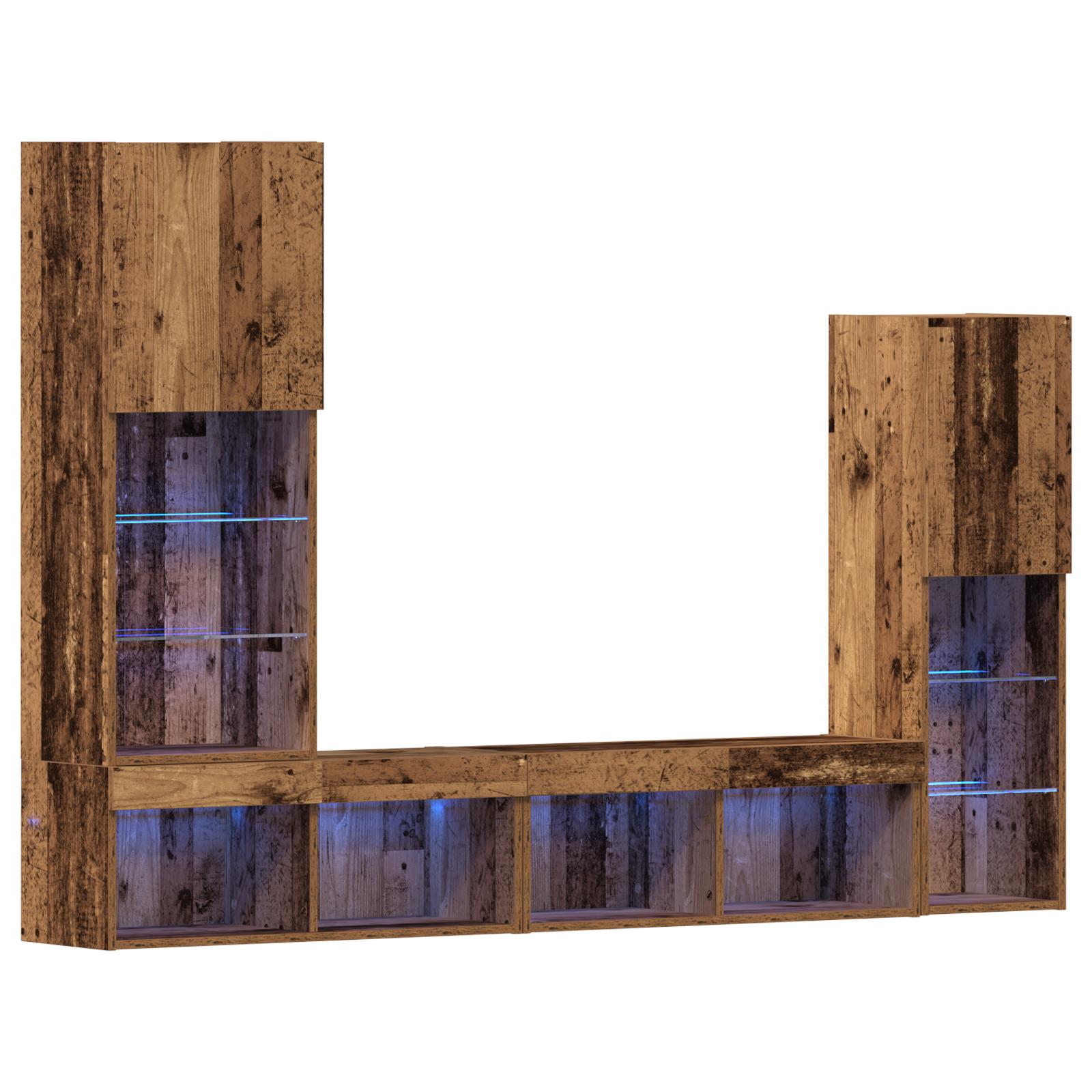 TV-skab Gammelt træ 40.5 x 30 x 102 cm Konstrueret træ