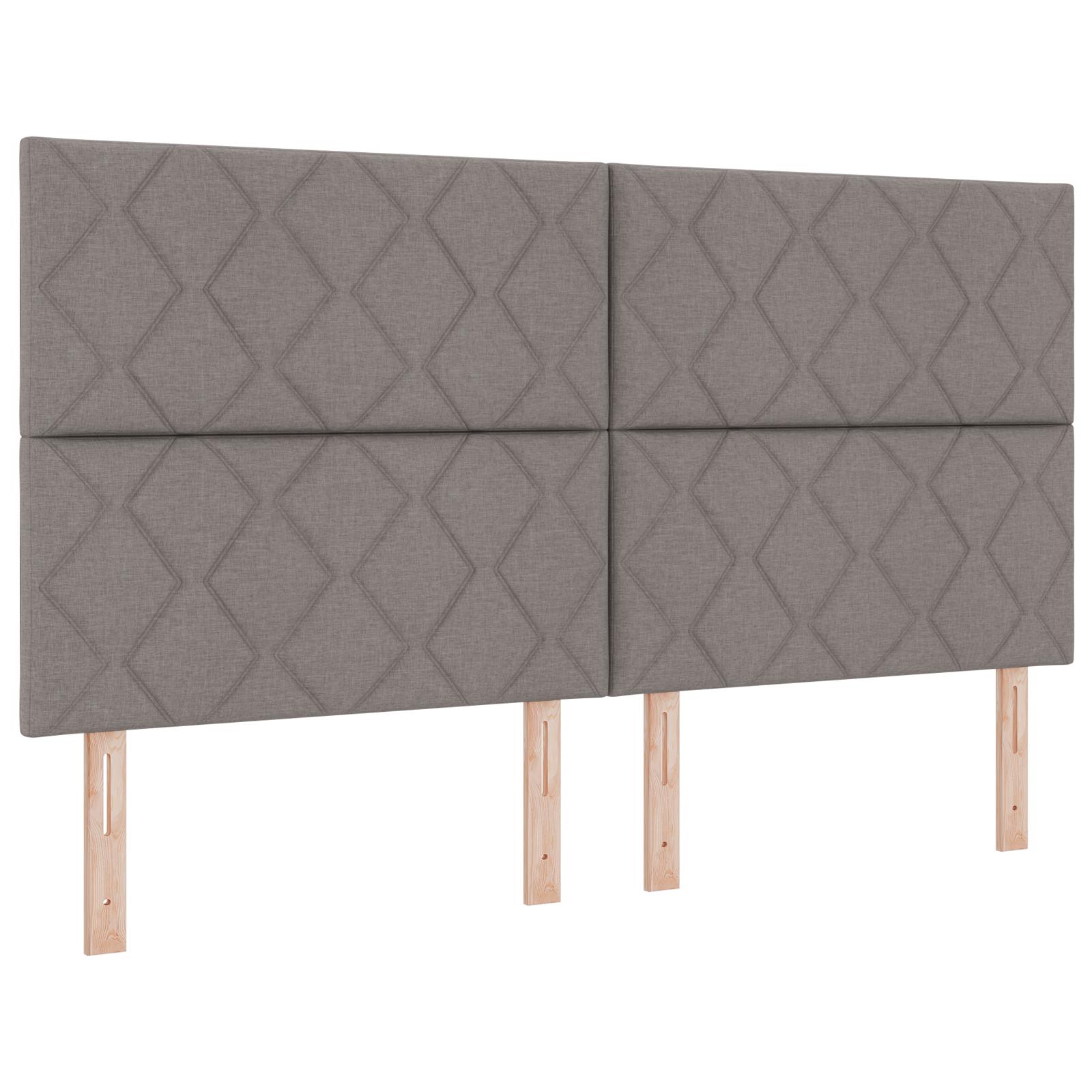 vidaXL Box spring seng med hovedgærde Gråbrun 180 x 200 cm Stof