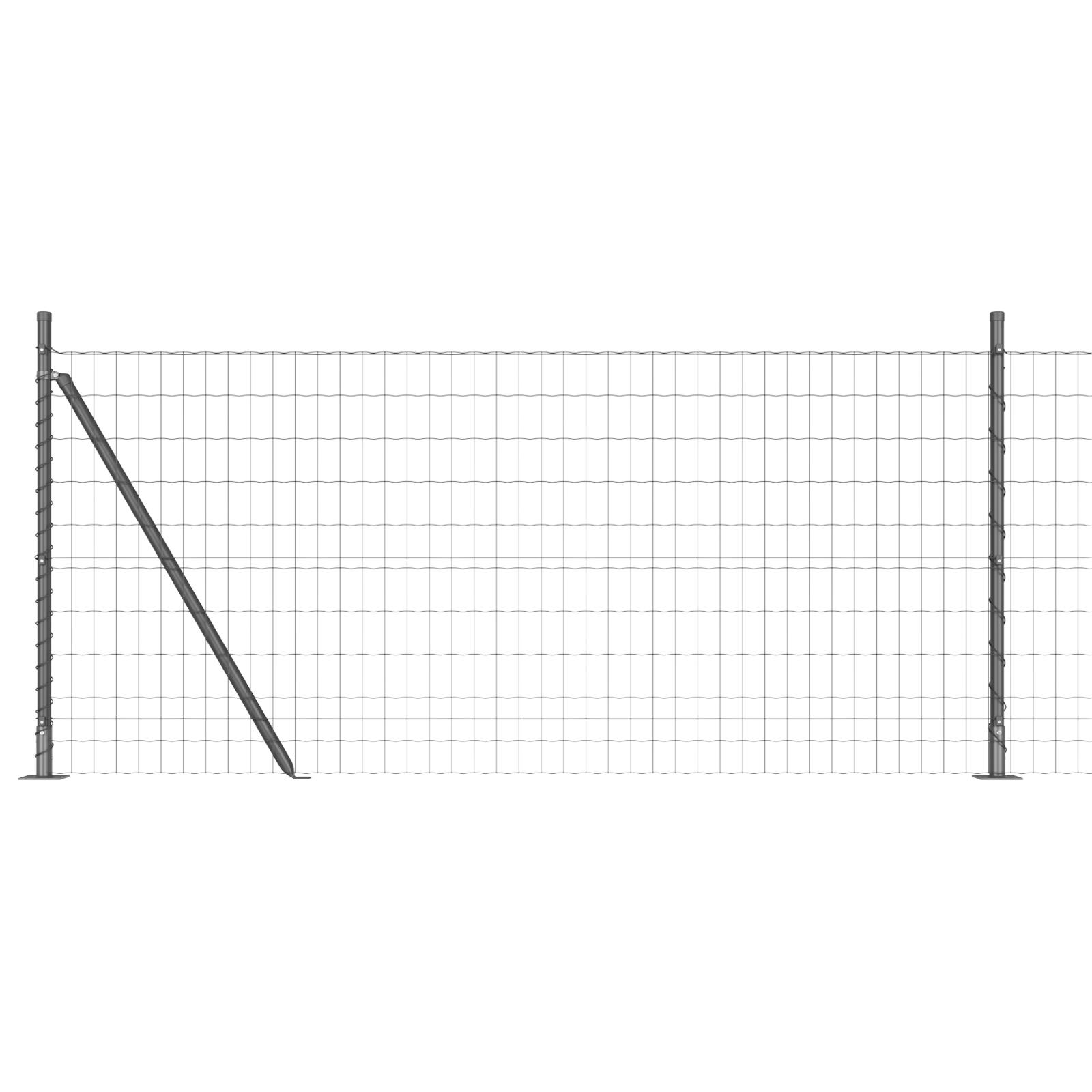 Svejset trådhegn med betonsokkel - 10 x 1 m, grå