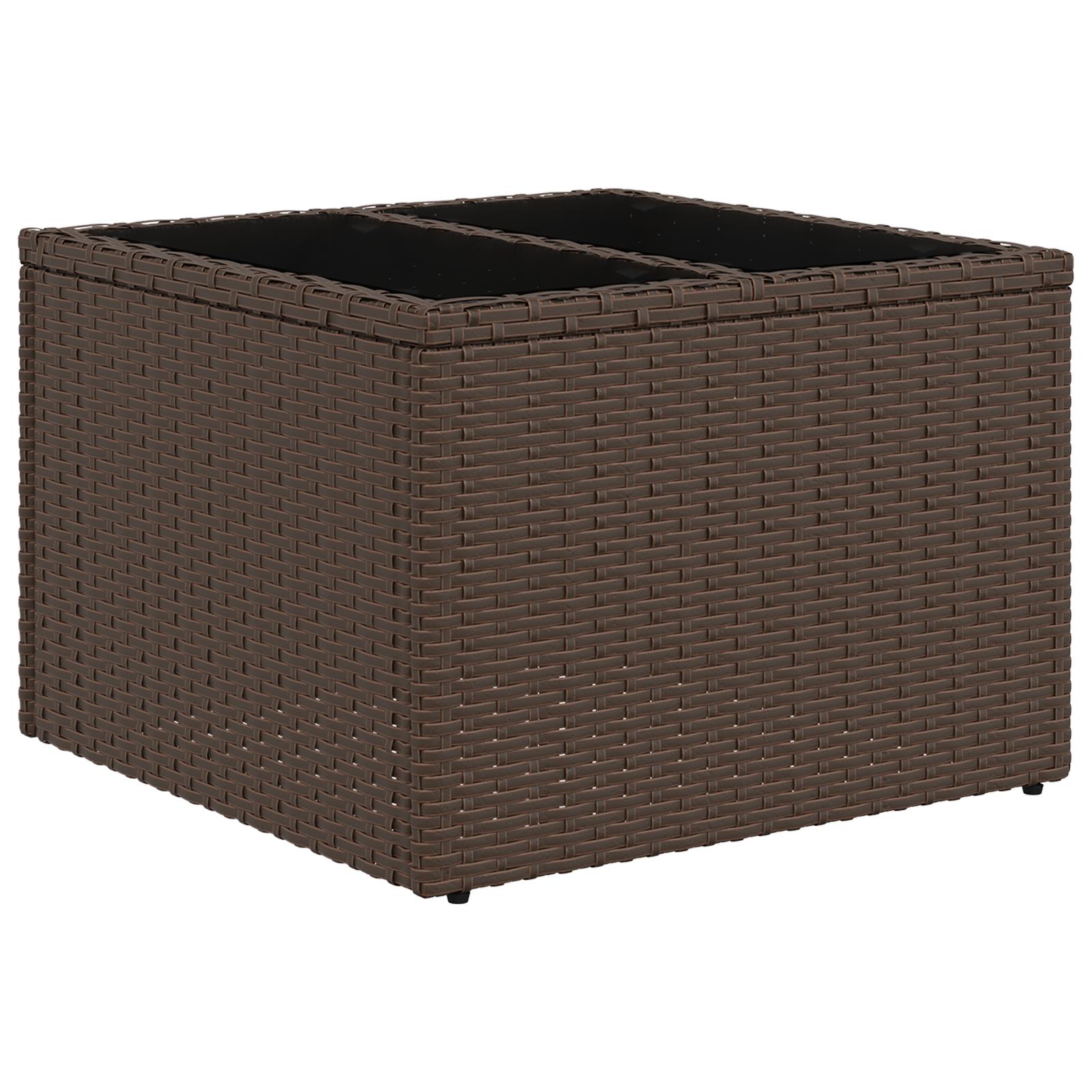 Havesofa Sæt med pude med opbevaring 9 stk Grå Poly rattan