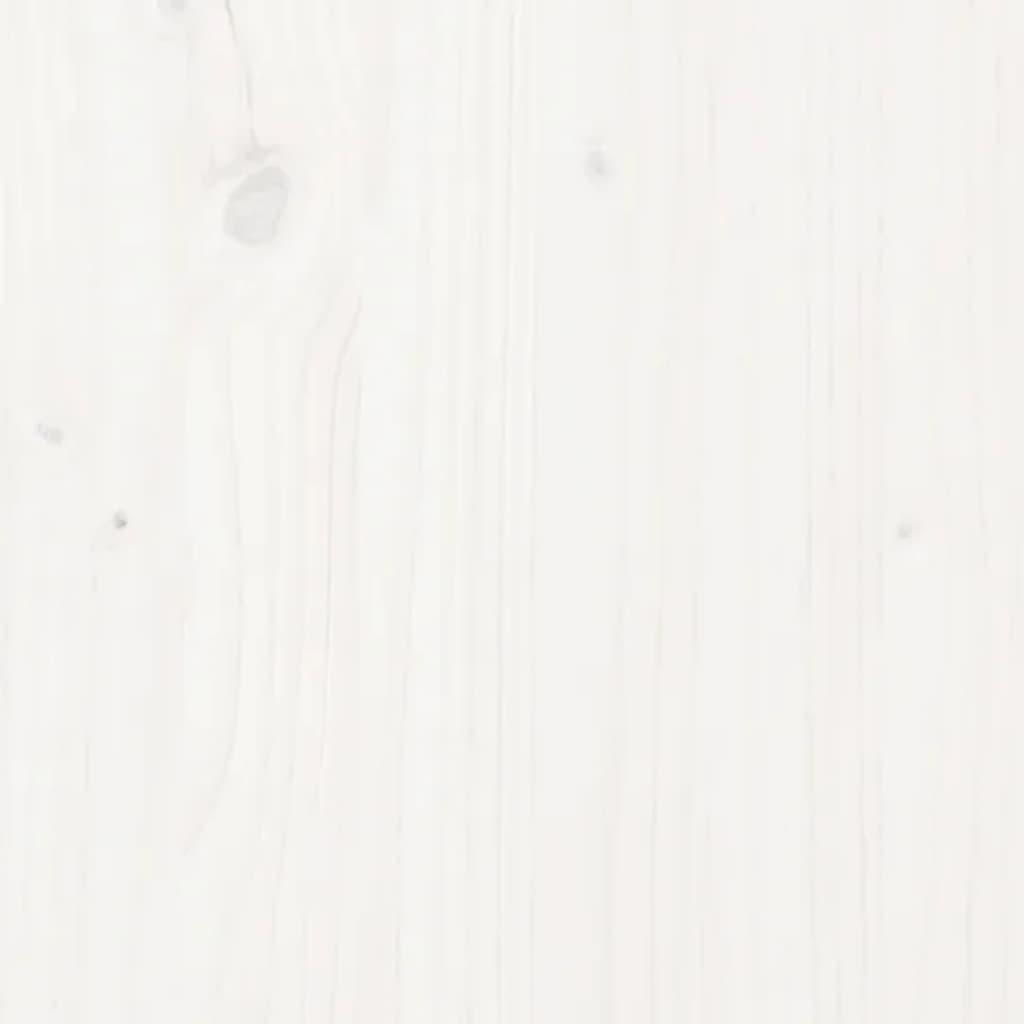 Sengeramme uden madras 80x200 cm massivt fyrretræ hvid (OUTLET A)